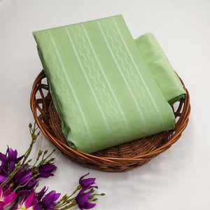 Green Woven Pure Cotton Dress Material