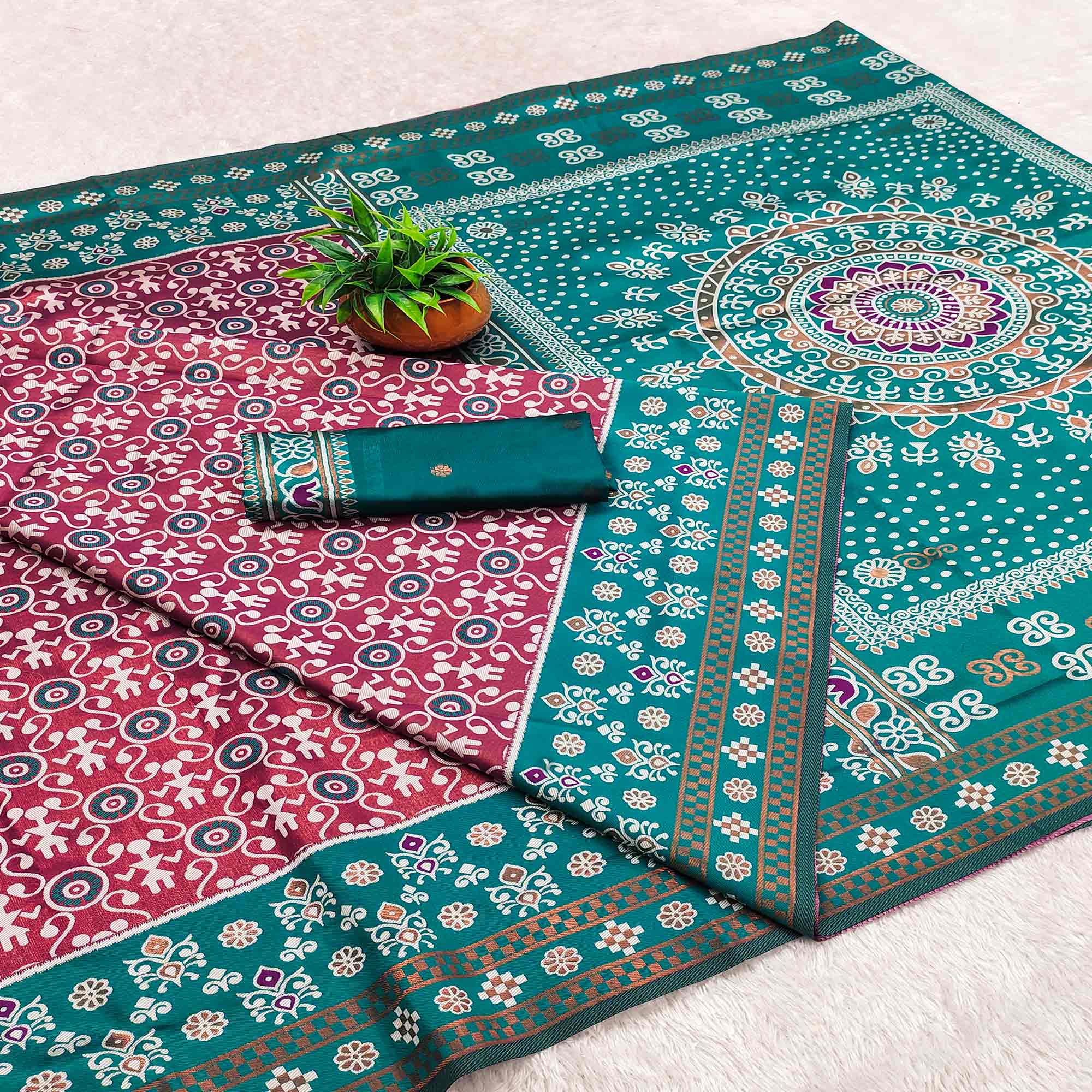 Pink Designer Handloom Kanjivaram Silk Saree with Rich Floral Weaving