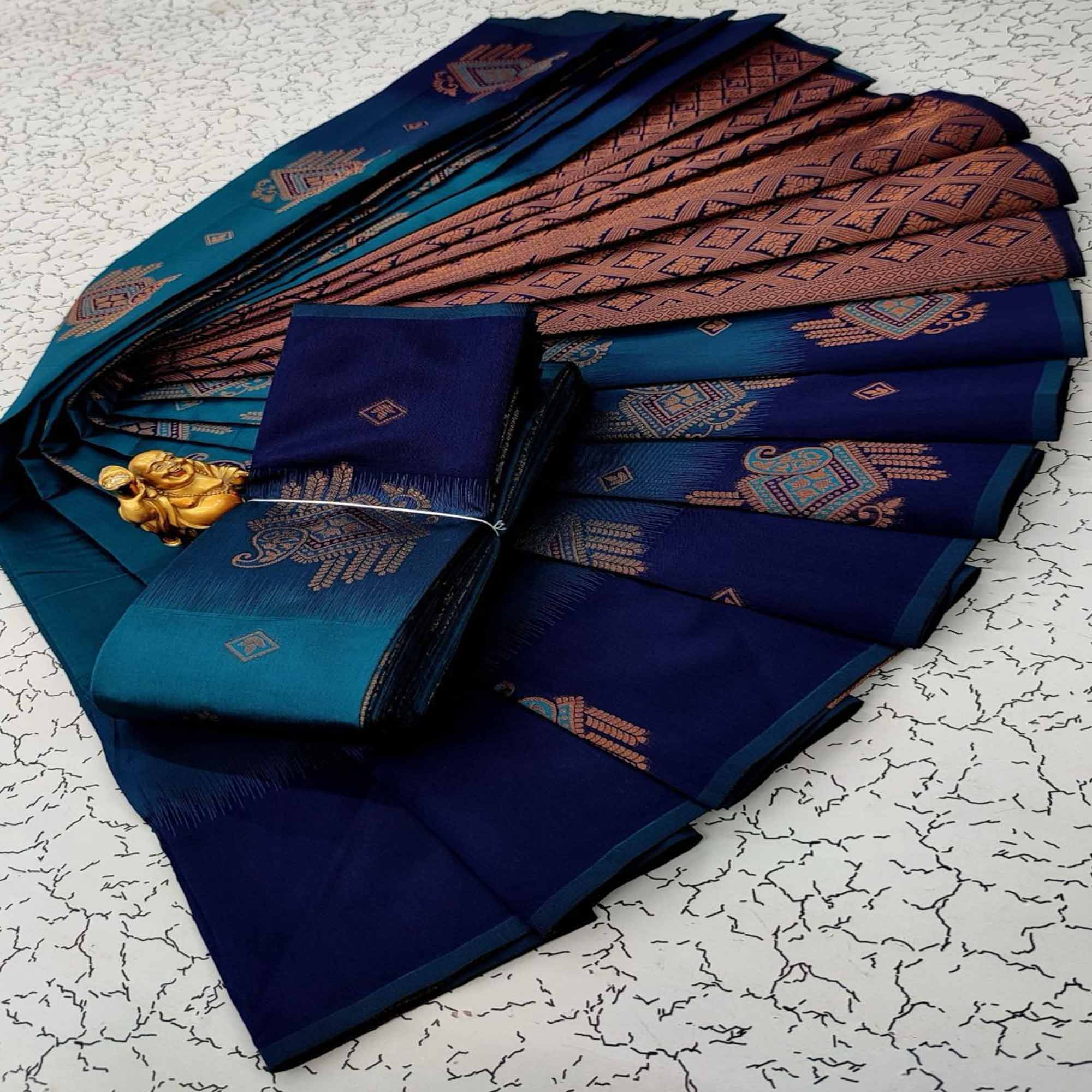 Light Blue Classic Tissue Silk Saree with Zari Weaving