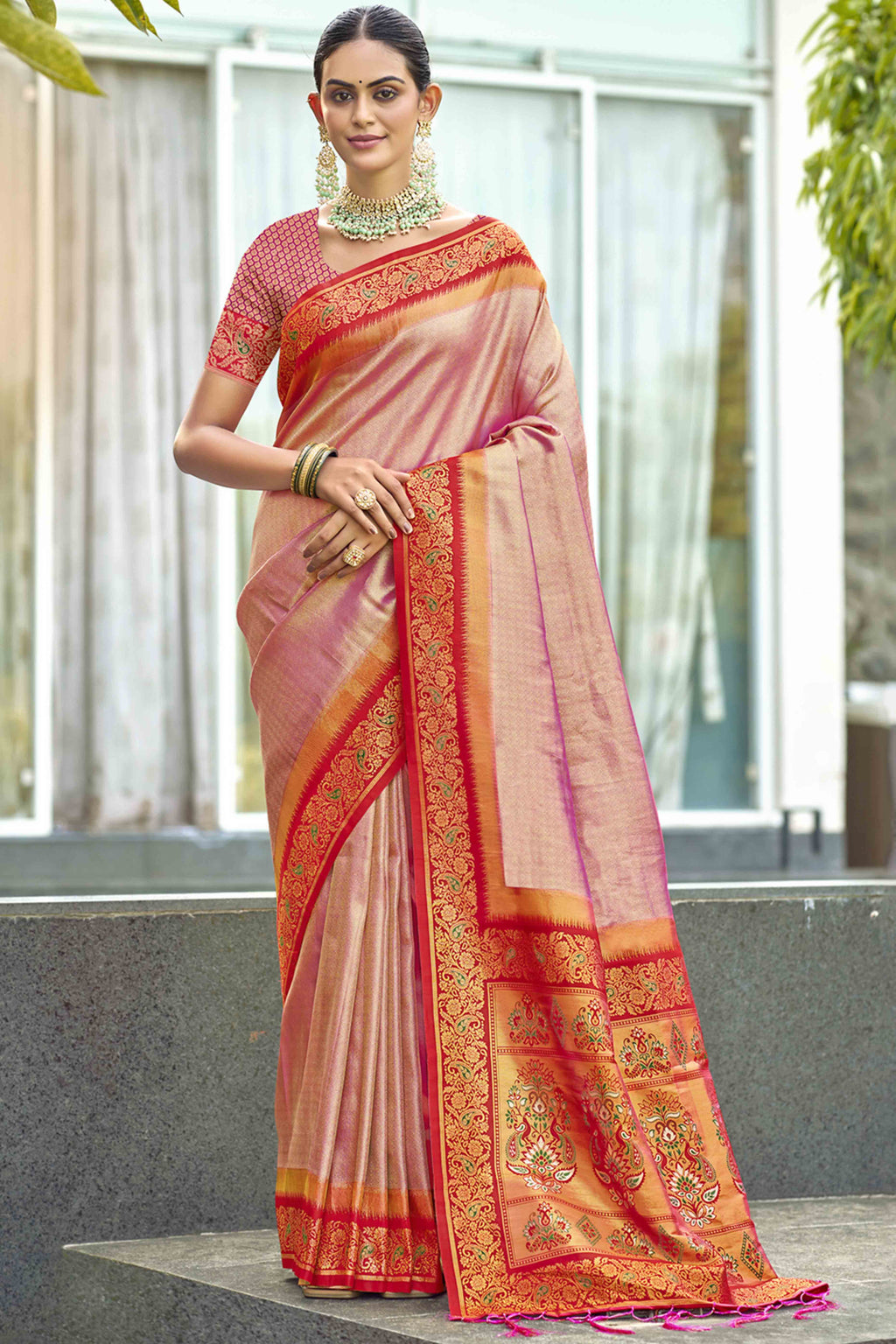 Women Black Organza Silk Woven Zari Design Saree With Unstitched Blouse
