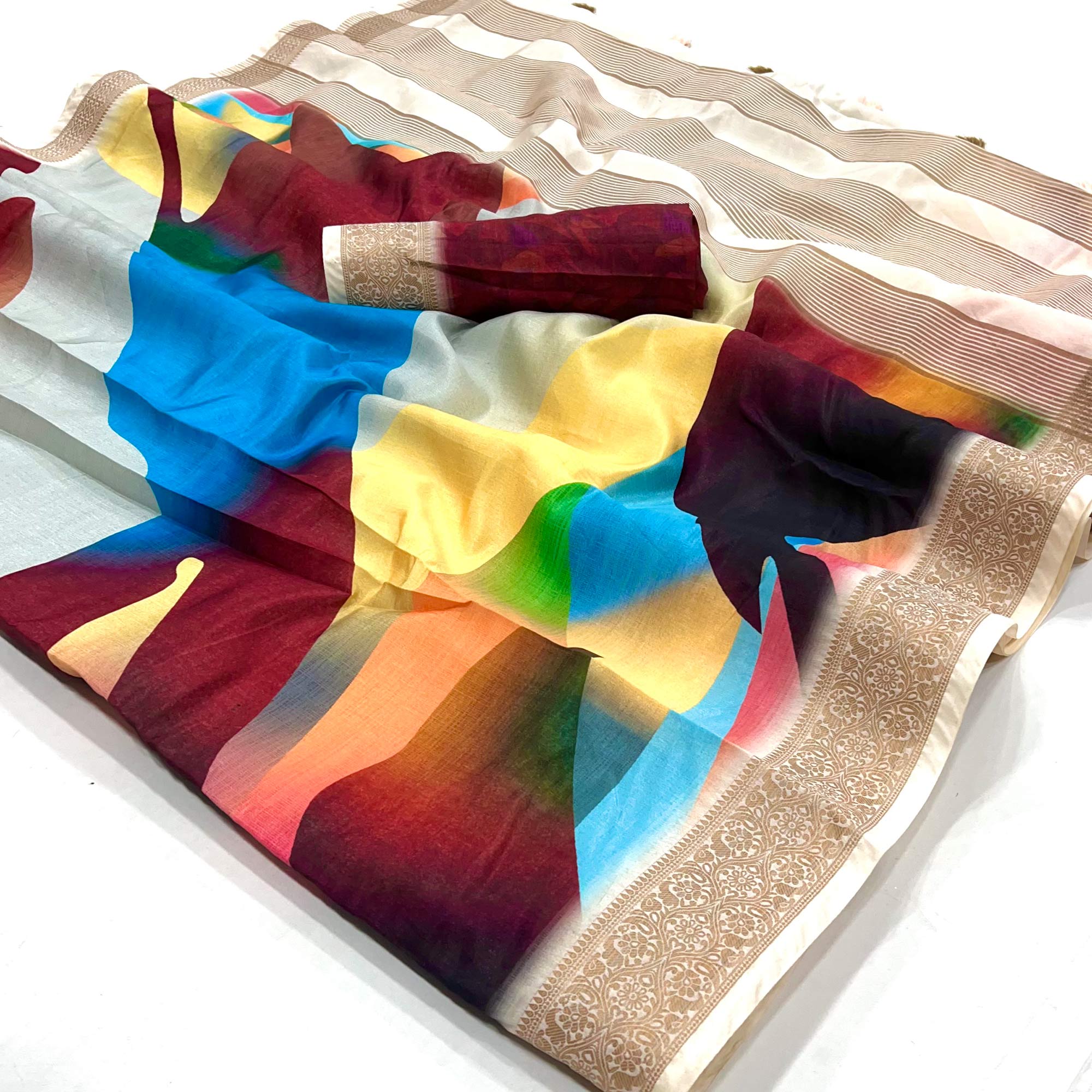 Beautiful Designer Summer Special Dola Silk Digital Print Saree main image 0