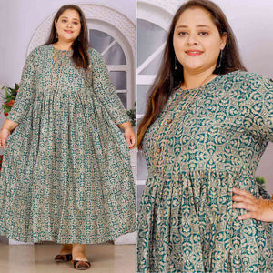 Morpich Floral Printed Rayon Long Kurti