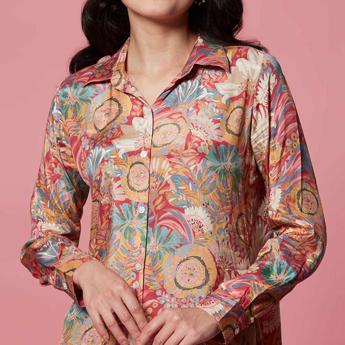 Multicolor Floral Printed Muslin Top