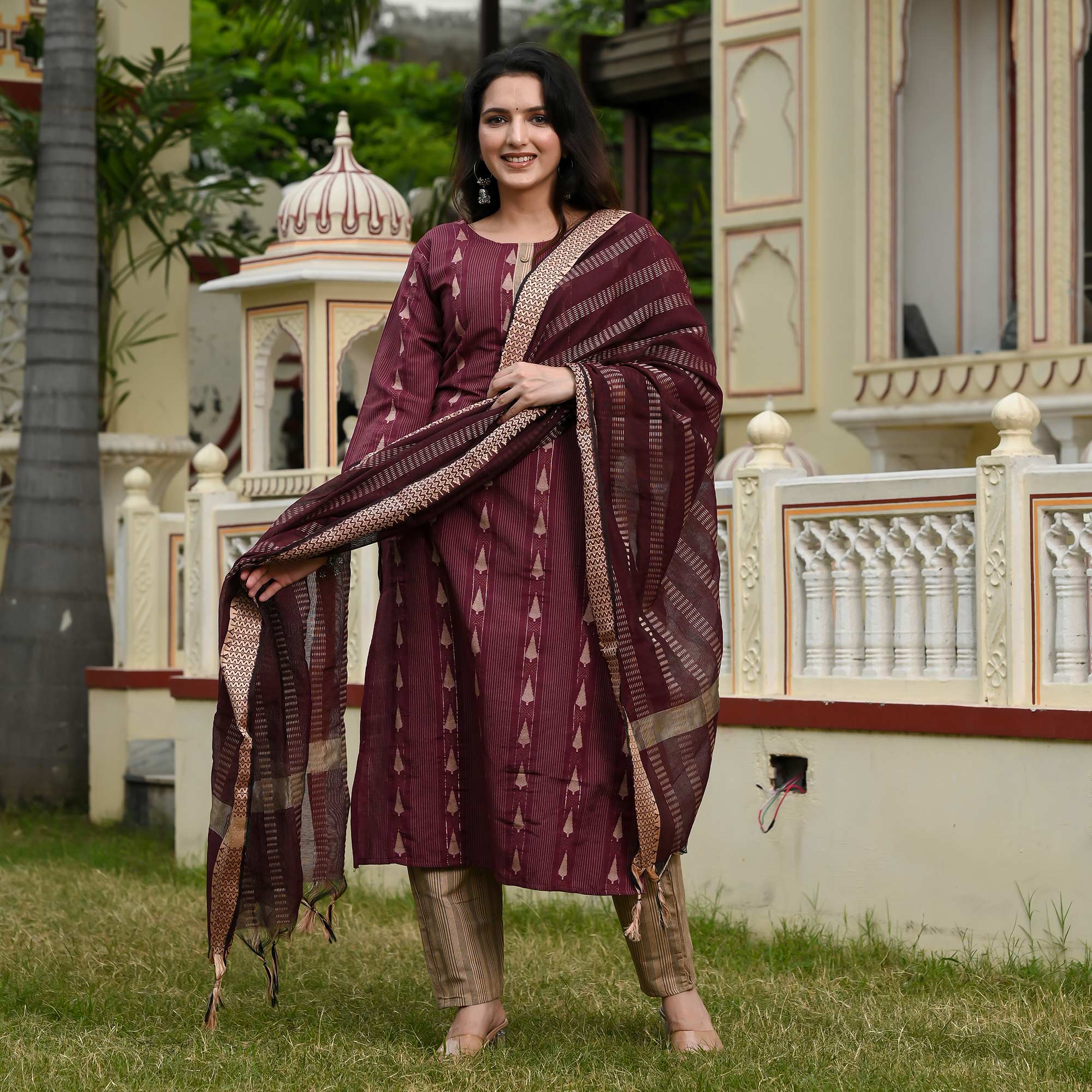 party wear cotton dress material Designers . Cotton , party Wear Dress Materials at Rs.1920/Catalogue in surat offer by Textile export