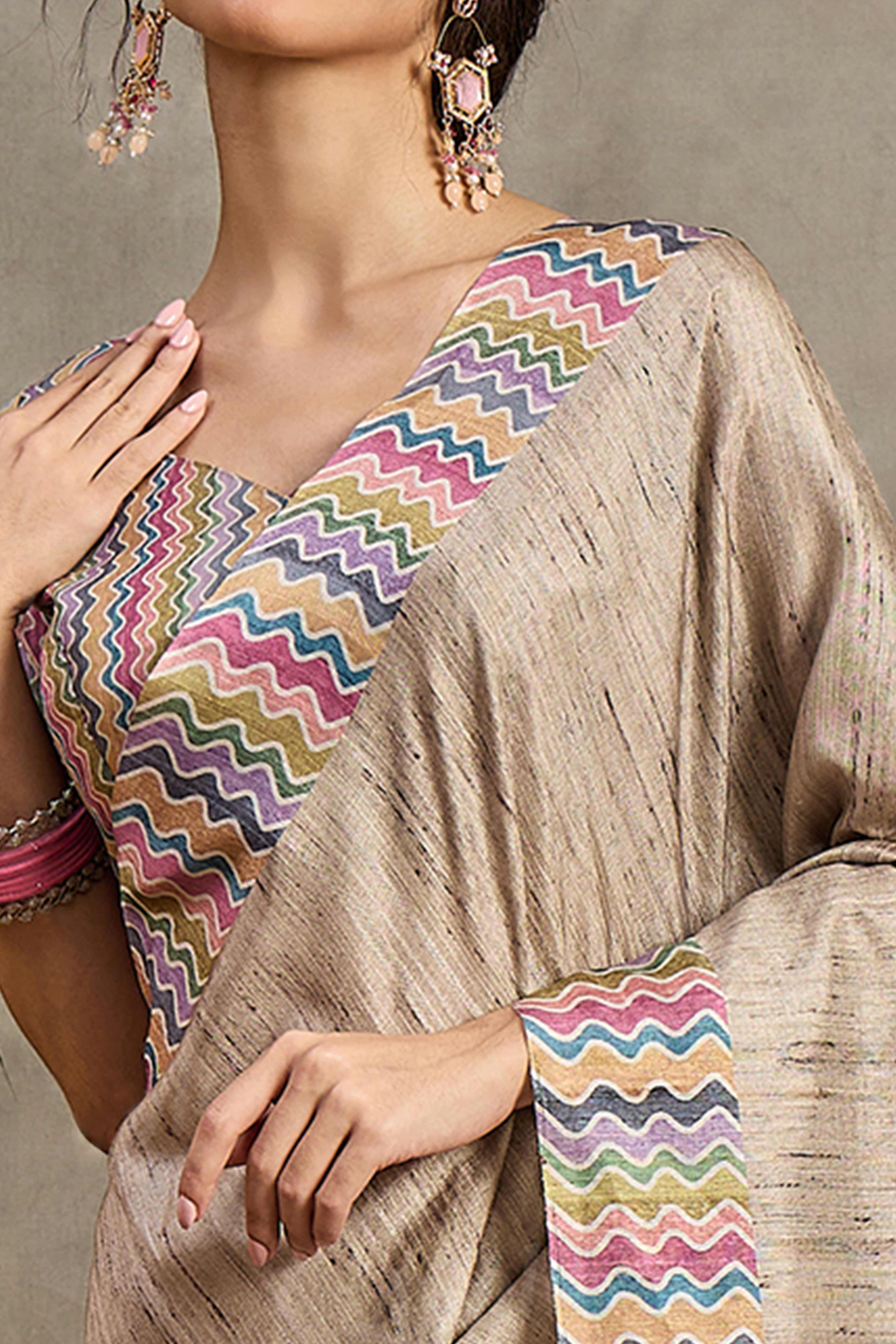 Elegant Handwoven Beige Cotton Silk Saree with Classic Weaves