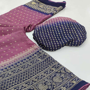 Pink Foil Printed Georgette Saree