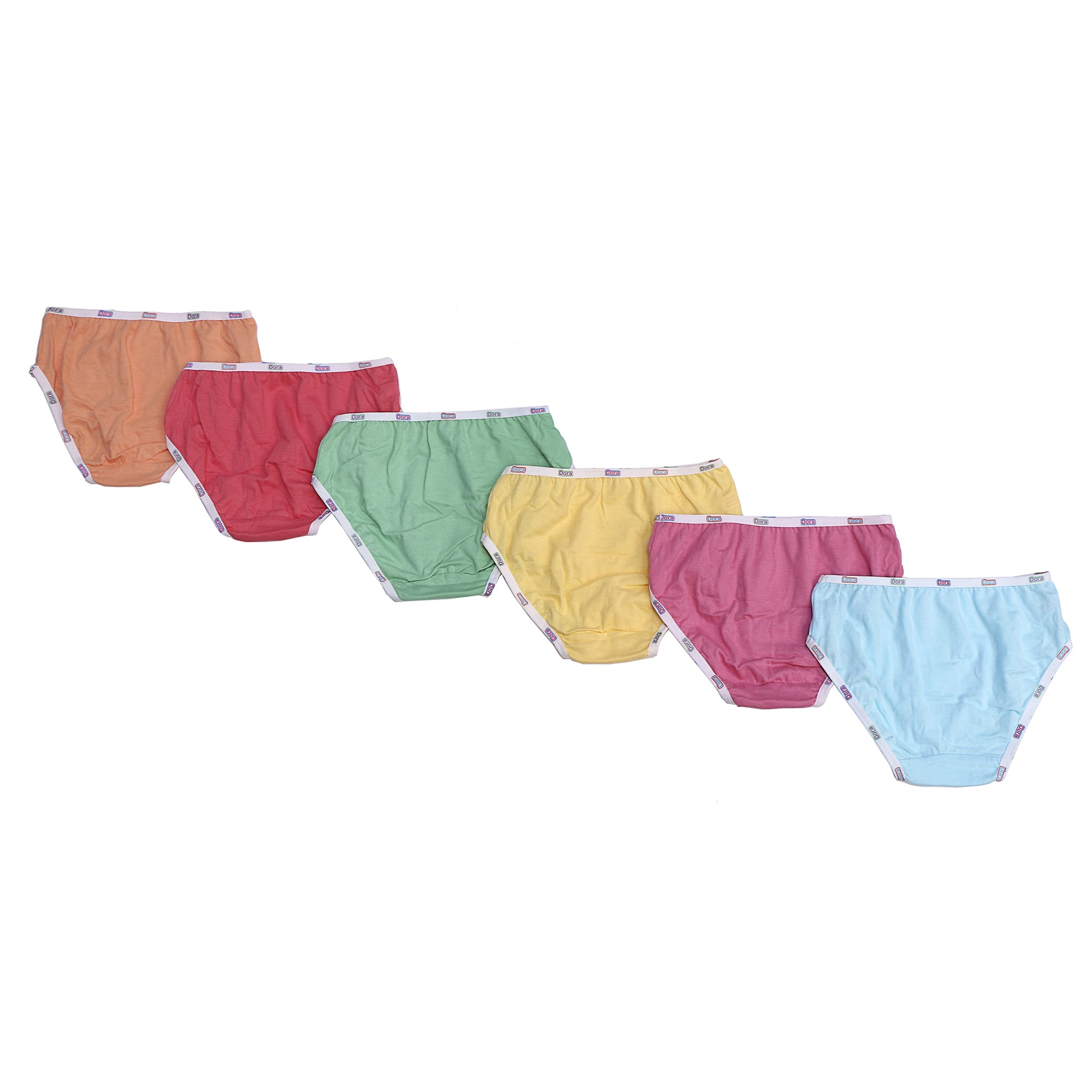 Multicolor Girls Dora Print Pure Cotton Panties (Pack of 6)