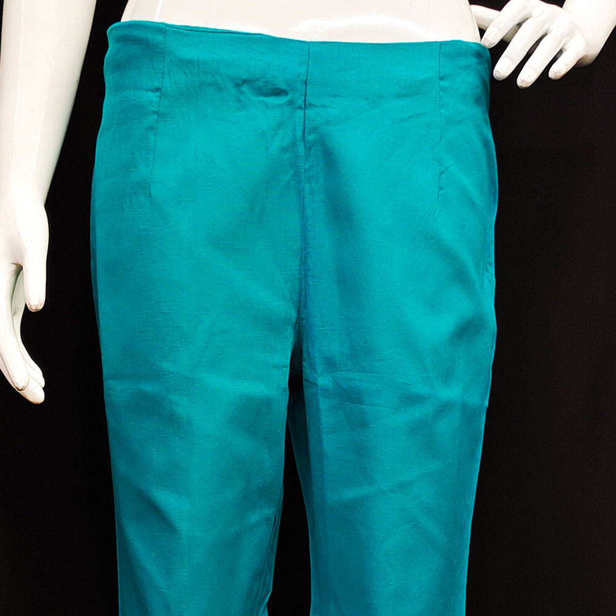 Blue Solid Pure Cotton Pant