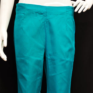 Blue Solid Pure Cotton Pant
