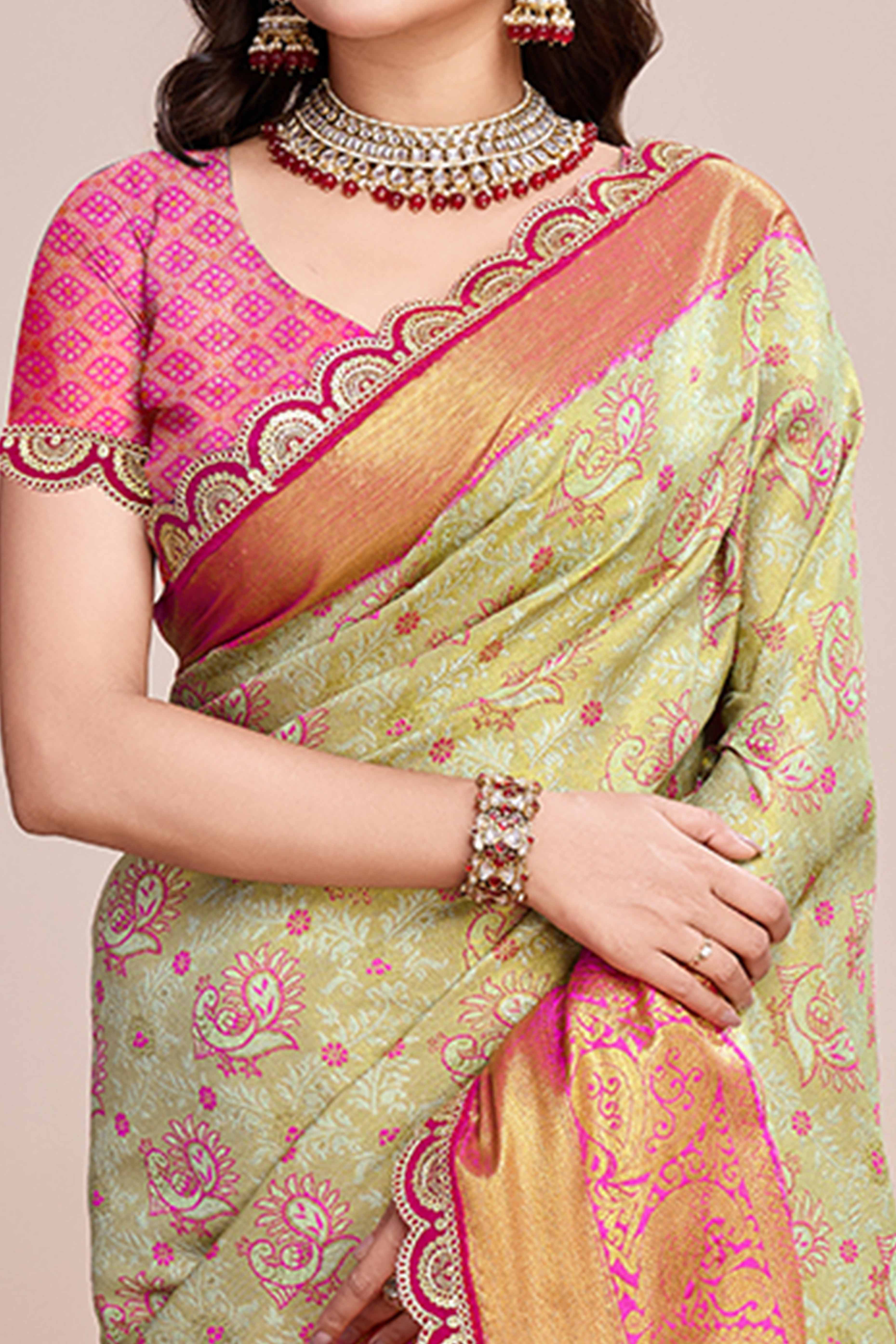 Sandy Brown Zari Weaving Kanjivaram Silk Saree