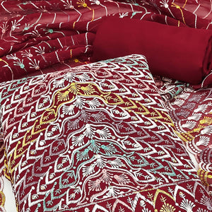 Maroon Dress Material In Rich Jacquard With Intricate Heavy Embroidery