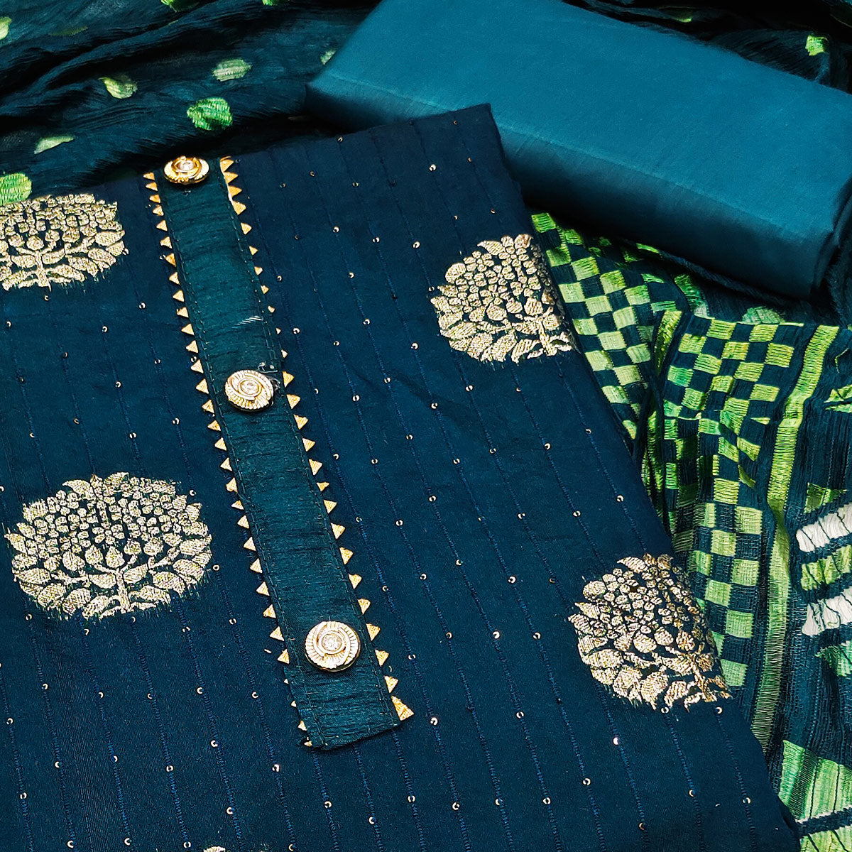 Morpich Woven Jacquard Dress Material