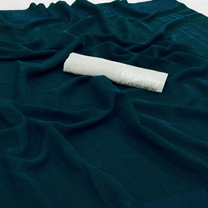 Morpich Zari Woven Georgette Saree