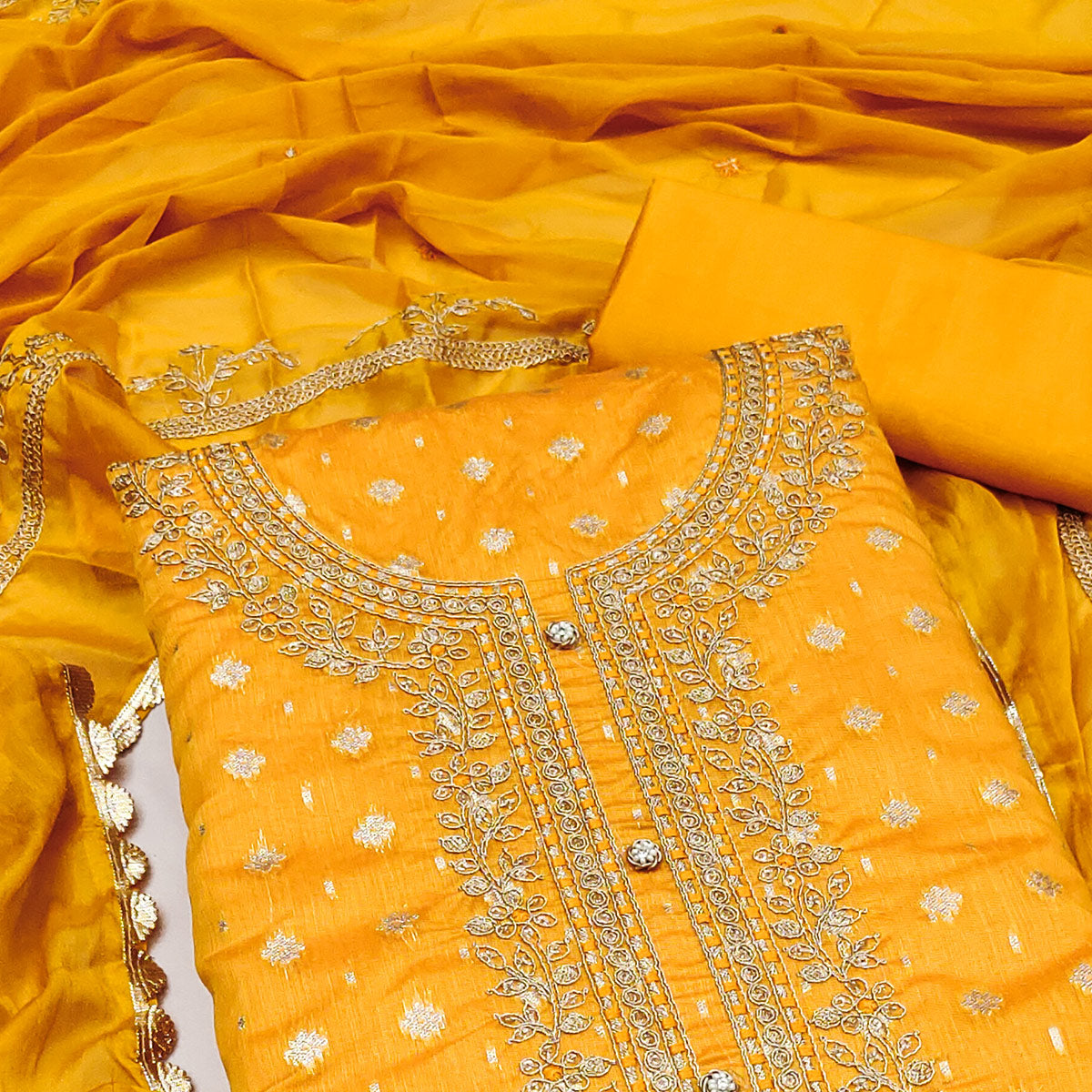 Buy Haldi Ceremony Silk Wedding Lehenga In Yellow SF2152IN –  ShreeFashionWear