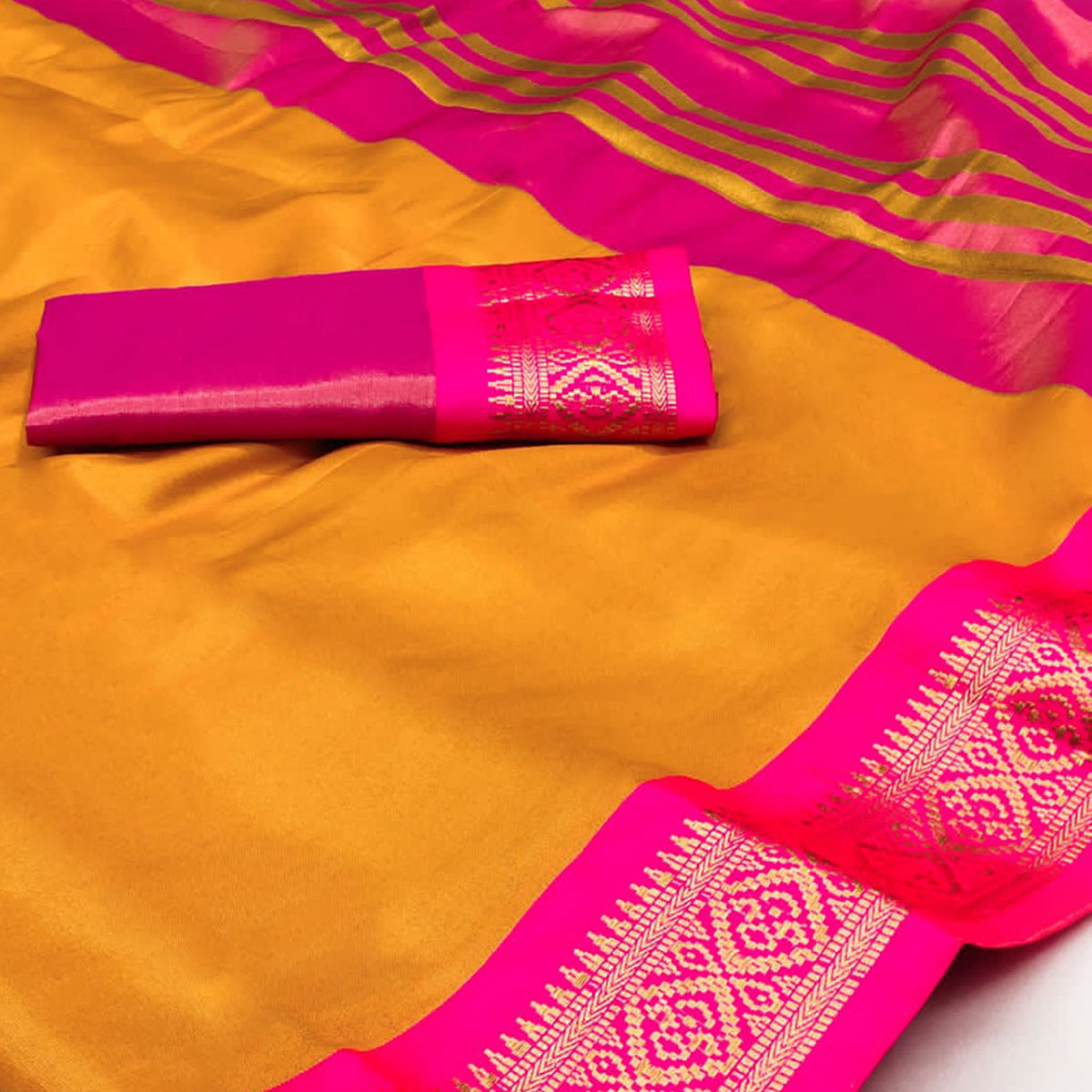 Gold Woven Cotton Silk Saree