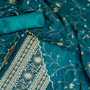 Morpich Sequins Embroidered Chinon Dress Material