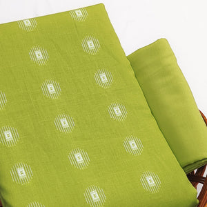 Green Woven Pure Cotton Dress Material