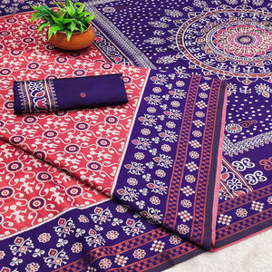 Red Designer Handloom Kanjivaram Silk Saree with Rich Floral Weaving