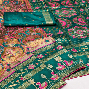 Beige Cotton Silk Saree Adorned with Elegant Swarovski Work and Fine Woven Detailing