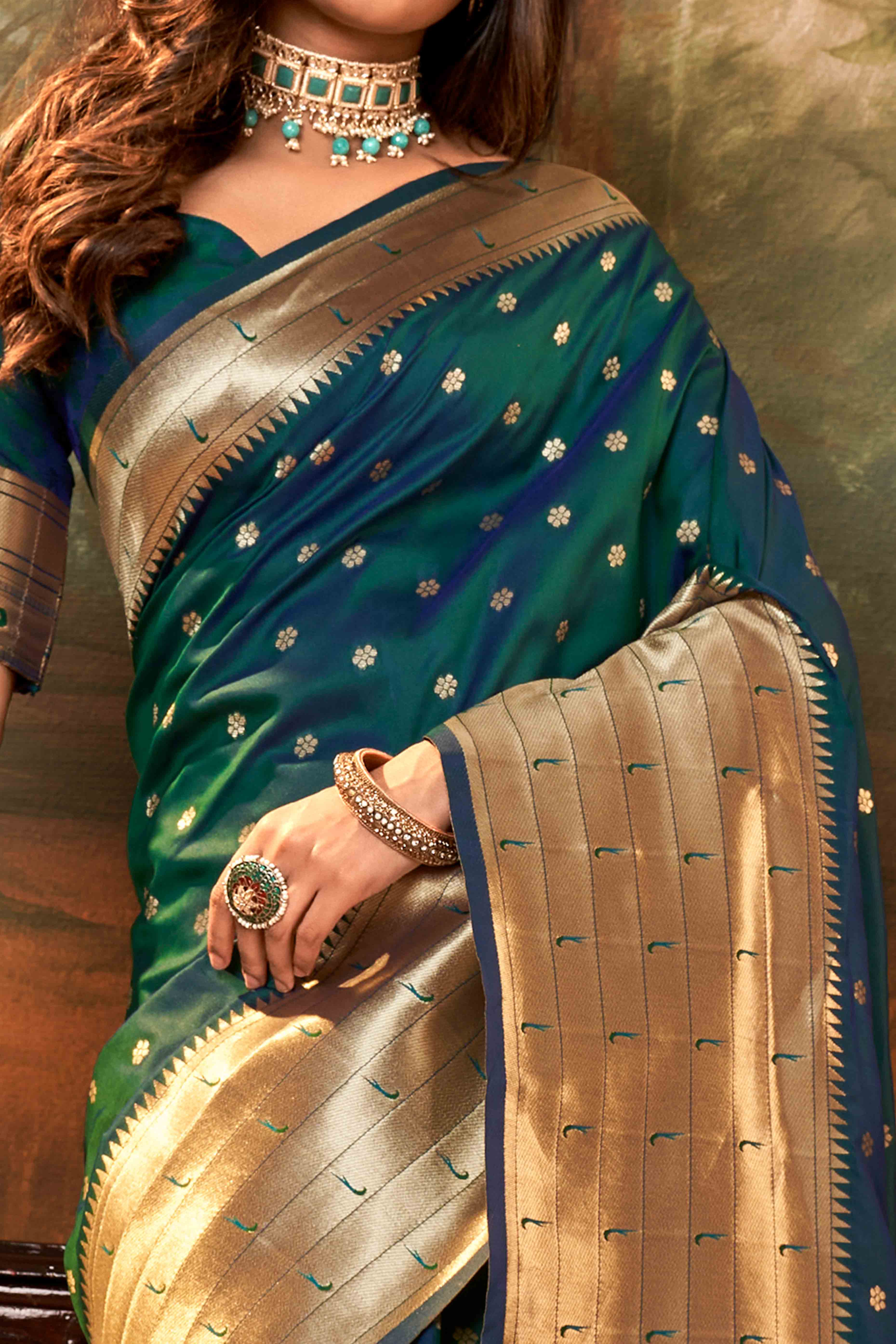 Green Zari Weaving Pure Silk Paithani Saree