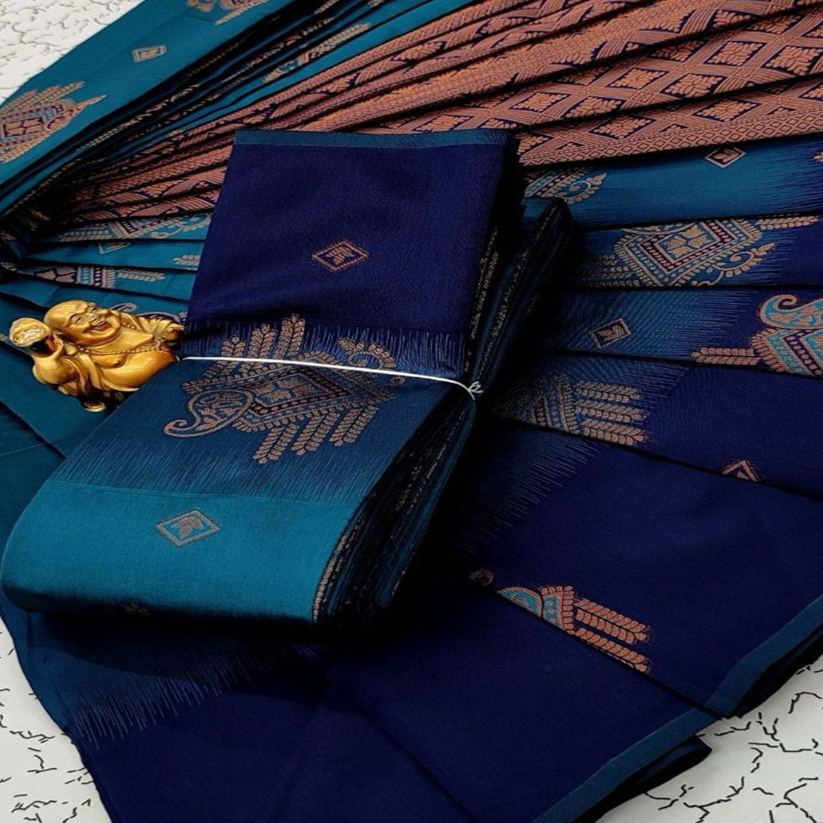 Light Blue Classic Tissue Silk Saree with Zari Weaving