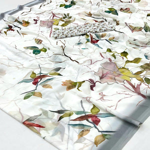 White Floral Digital Printed Georgette Saree For Elegant Occasions