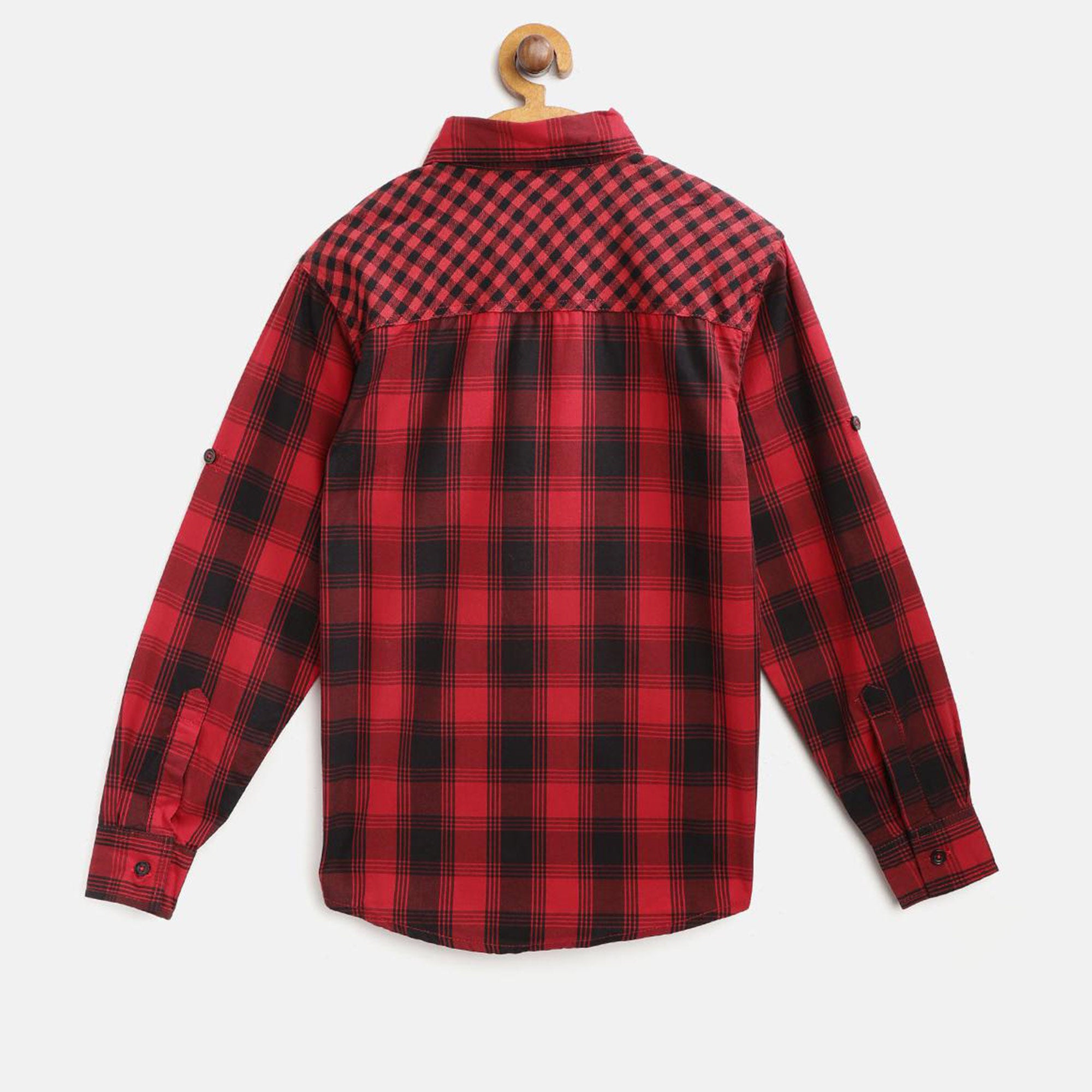 Red Checks Printed Pure Cotton Shirt