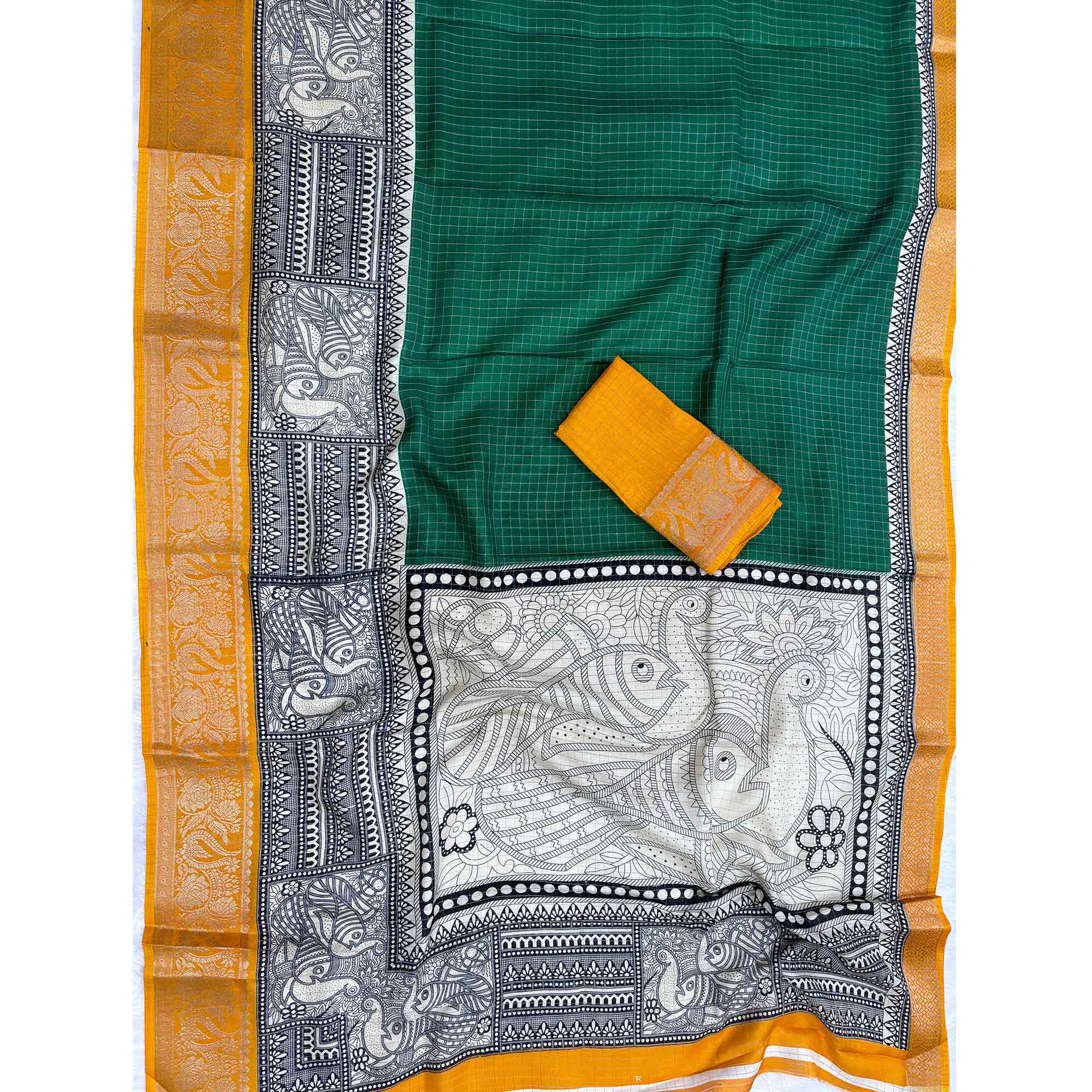 Green Zari Woven Dola Silk Saree