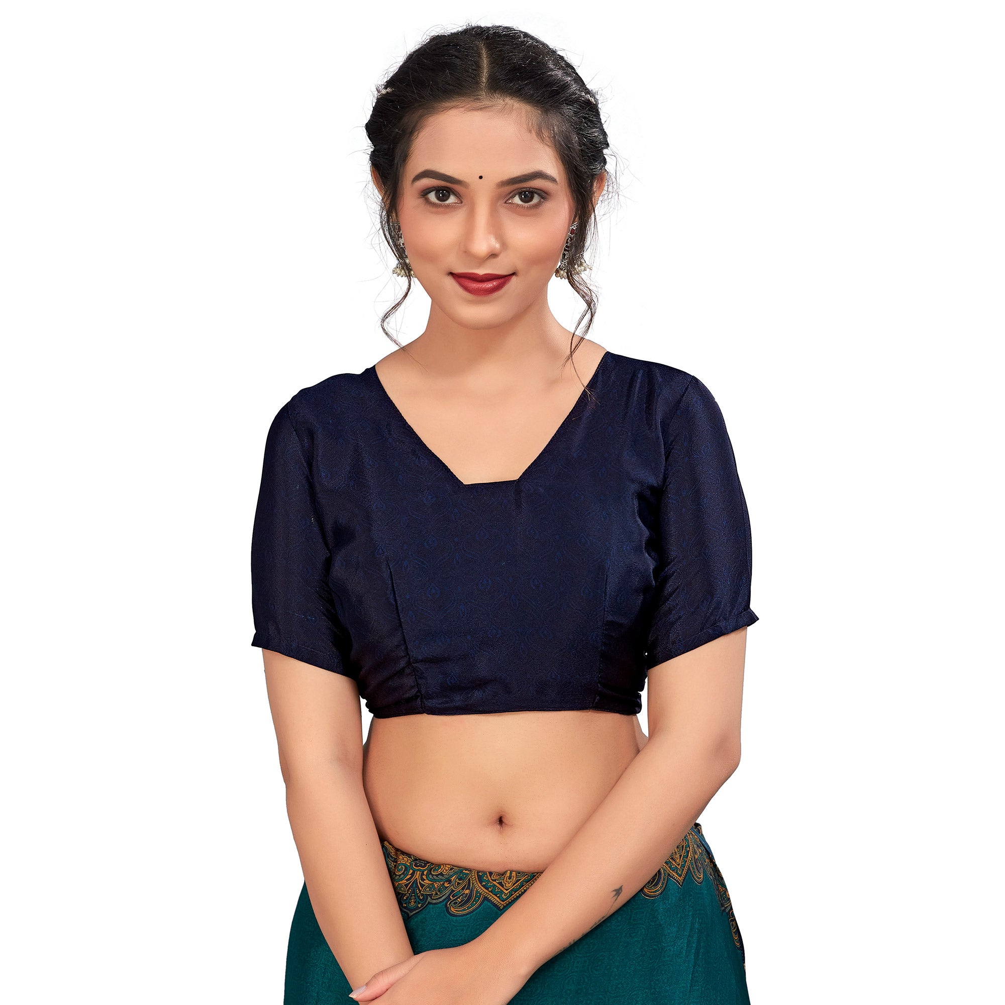 Green Printed Crepe Silk Saree