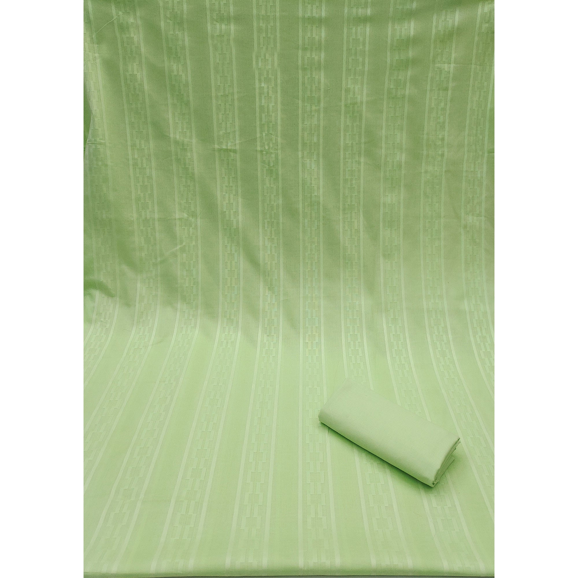 Green Woven Pure Cotton Dress Material