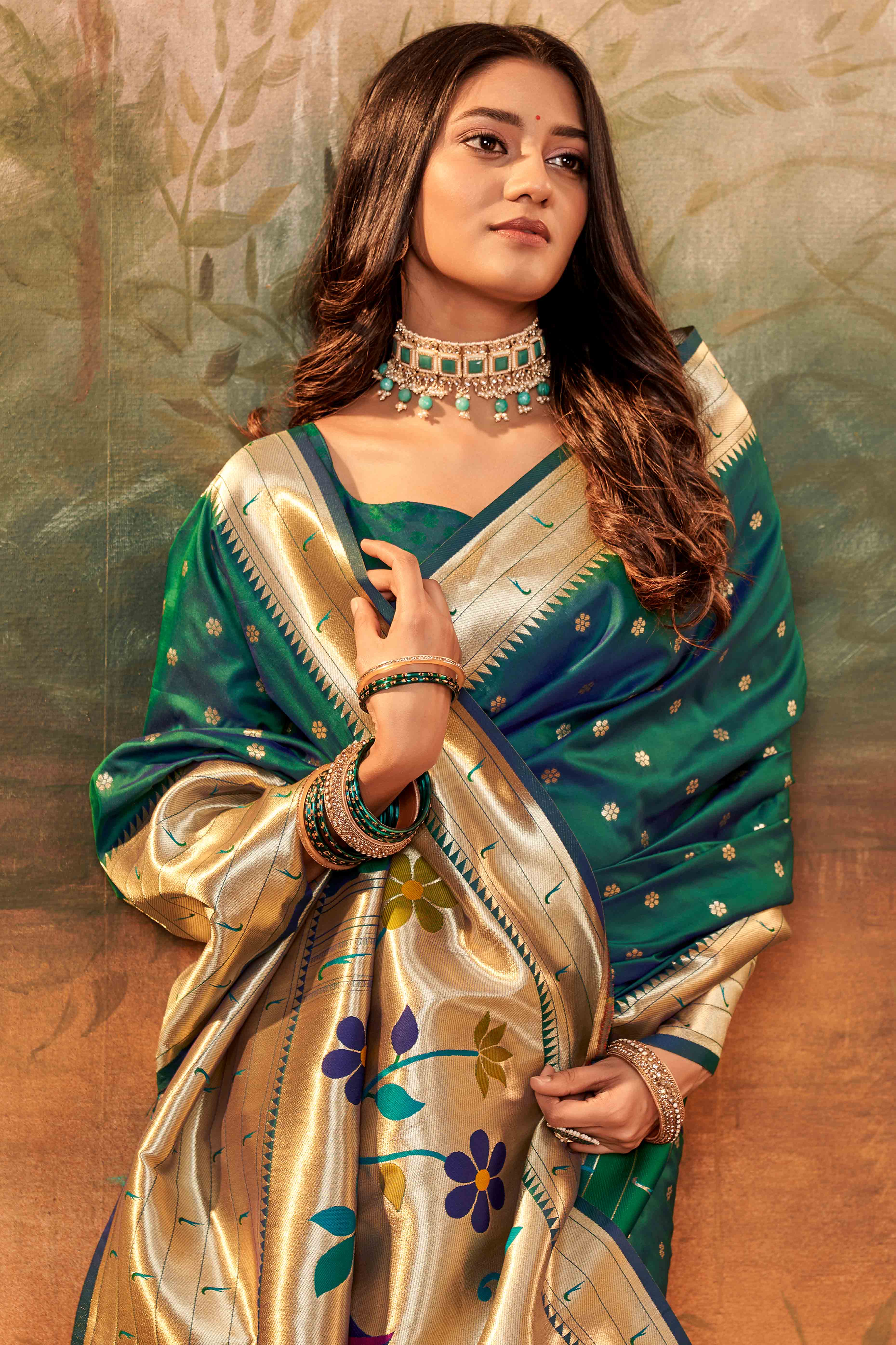 Green Zari Weaving Pure Silk Paithani Saree