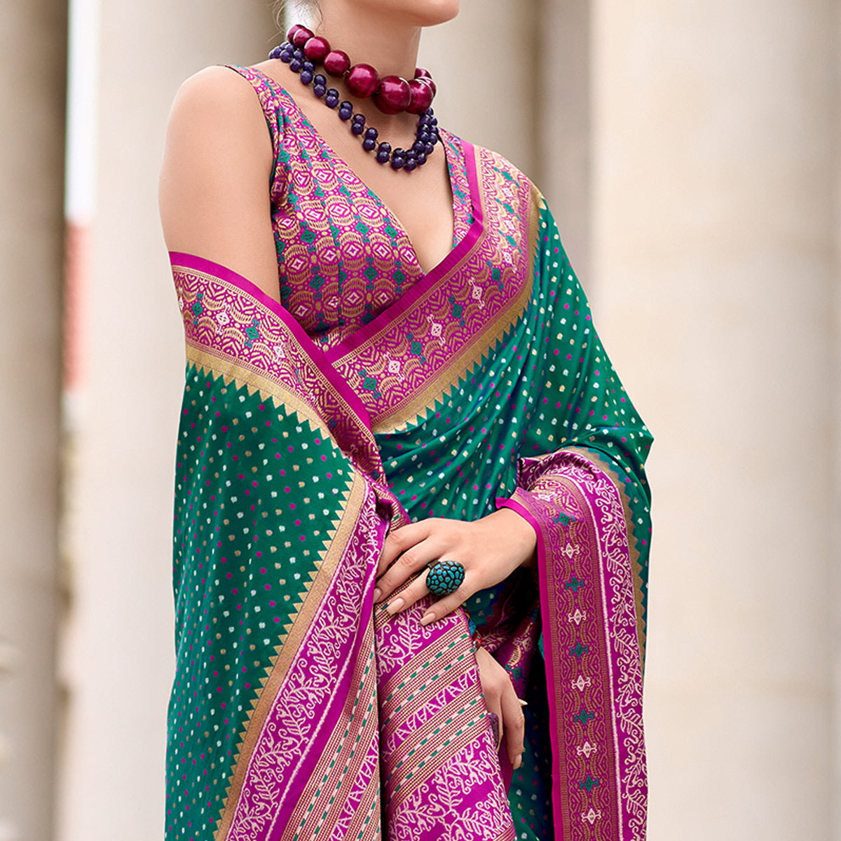 Green Zari Woven Banarasi Silk Saree