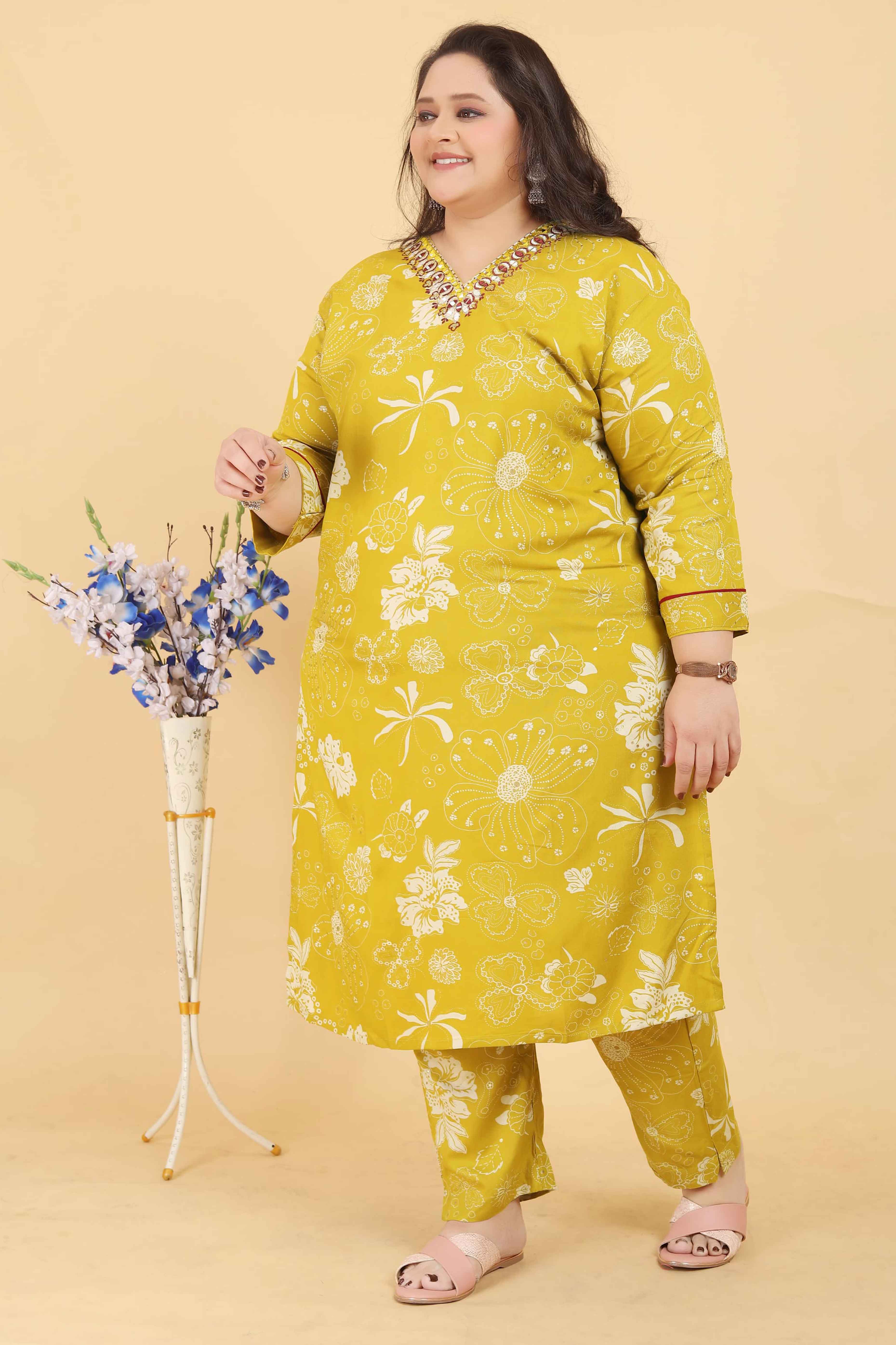 Green Floral Printed Rayon Straight Salwar Suit