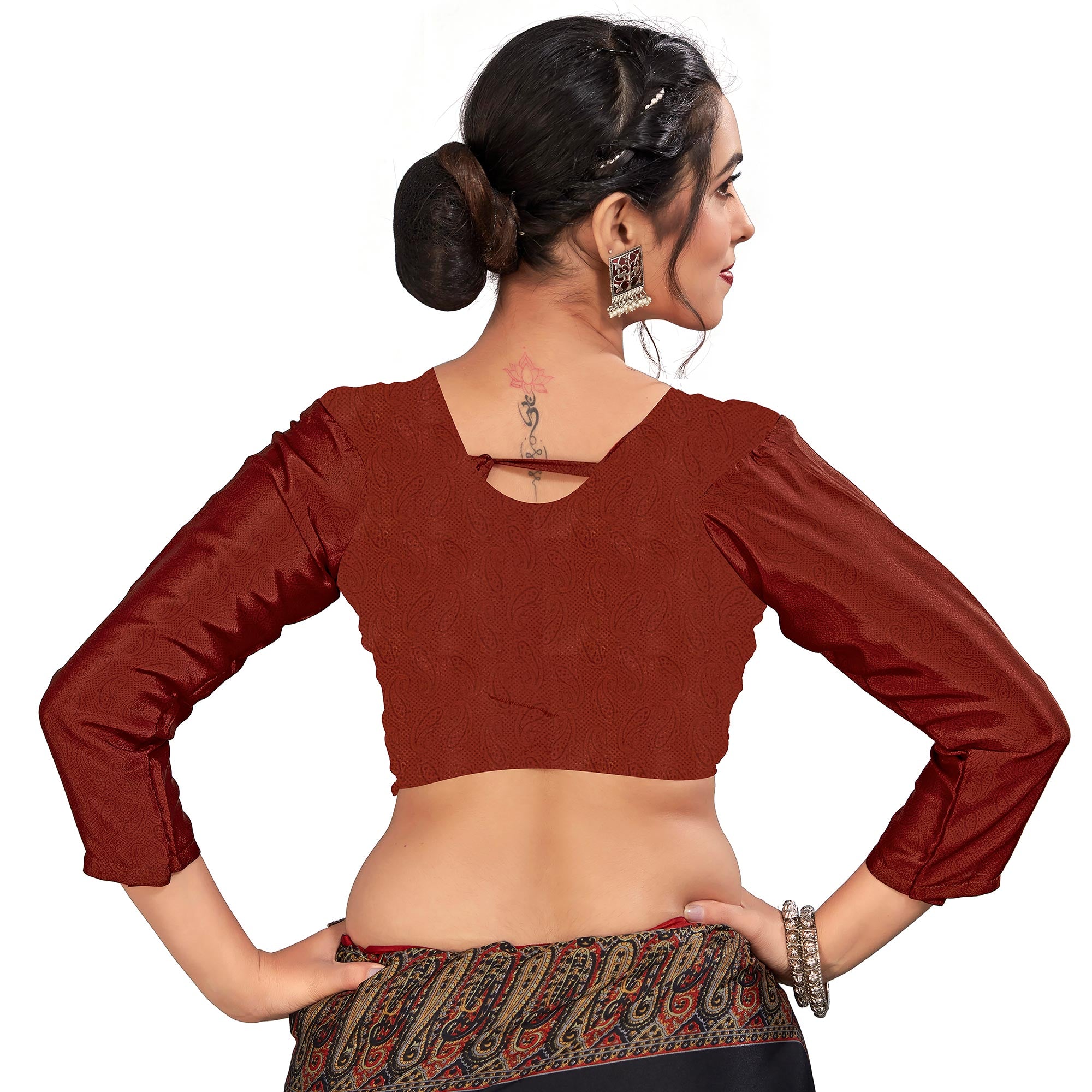 Black Printed Crepe Silk Saree