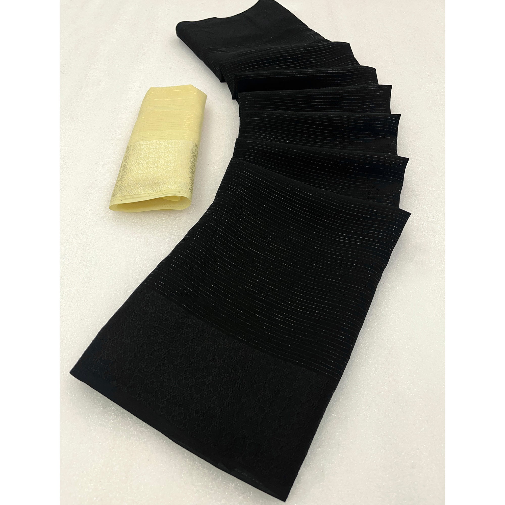 Black Zari Woven Georgette Saree