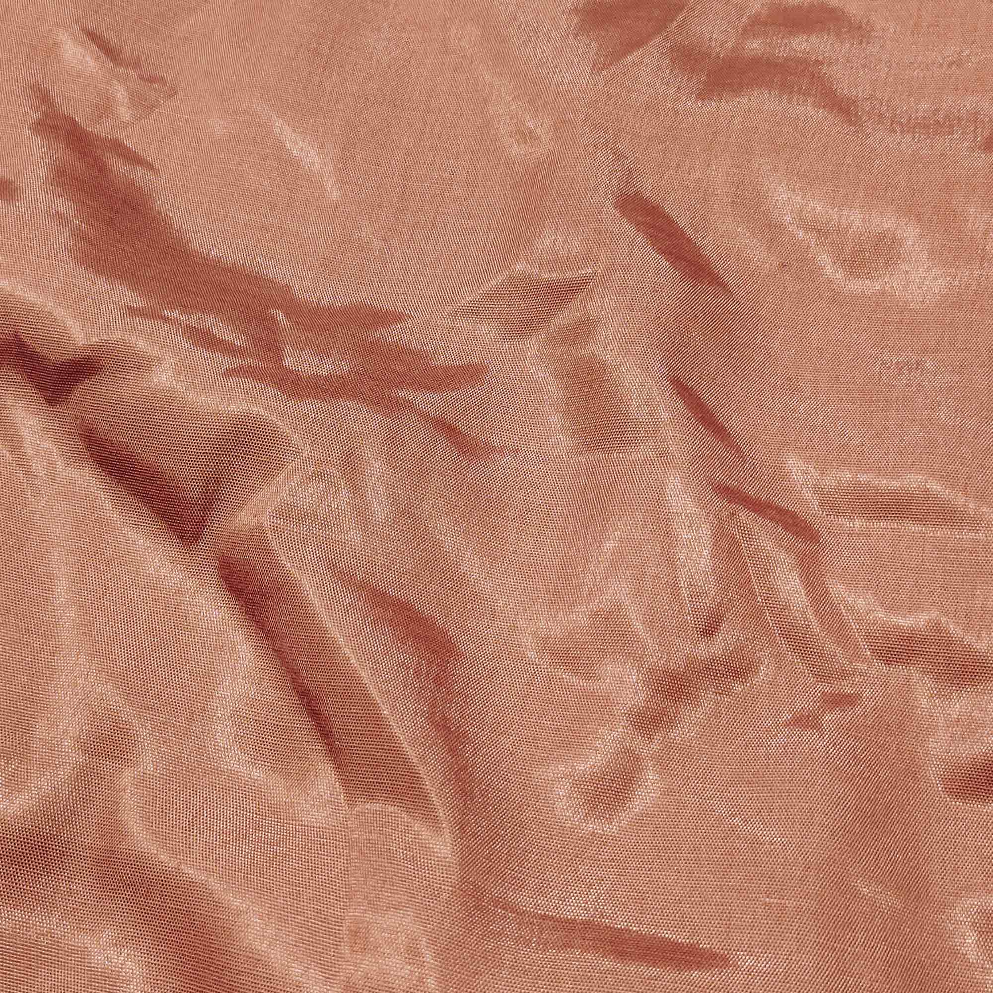 Peach Printed Organza Dress Material