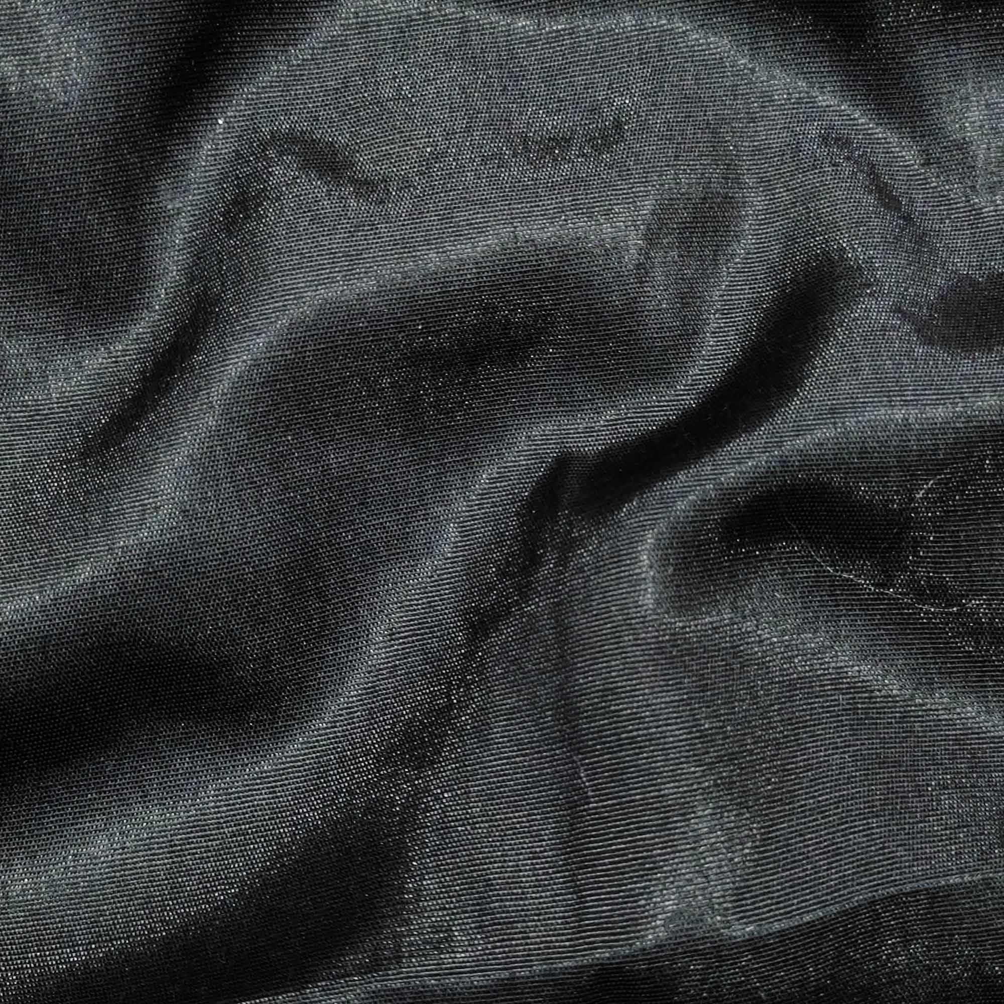 Black Floral Printed Organza Dress Material