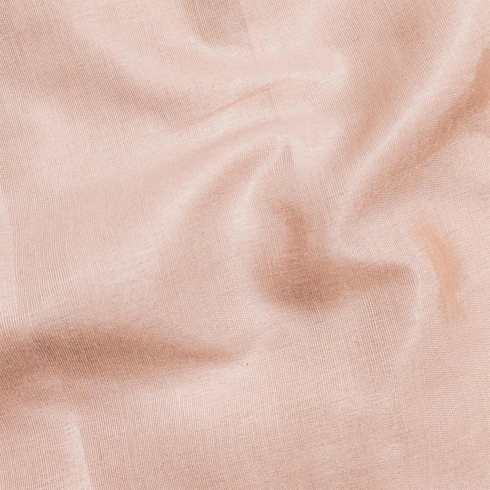 Light Peach Floral Printed Organza Dress Material