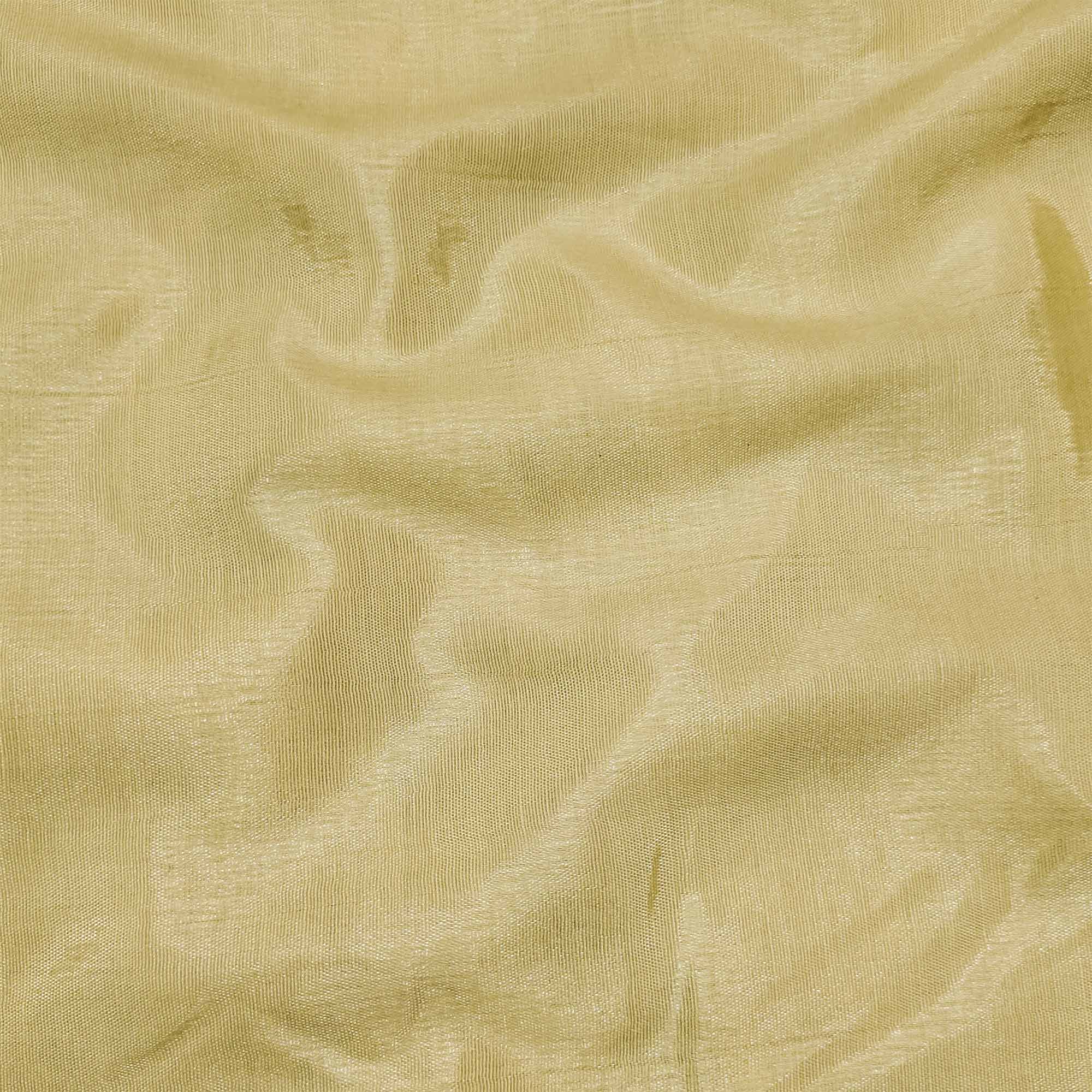 Light Yellow Floral Printed Organza Dress Material