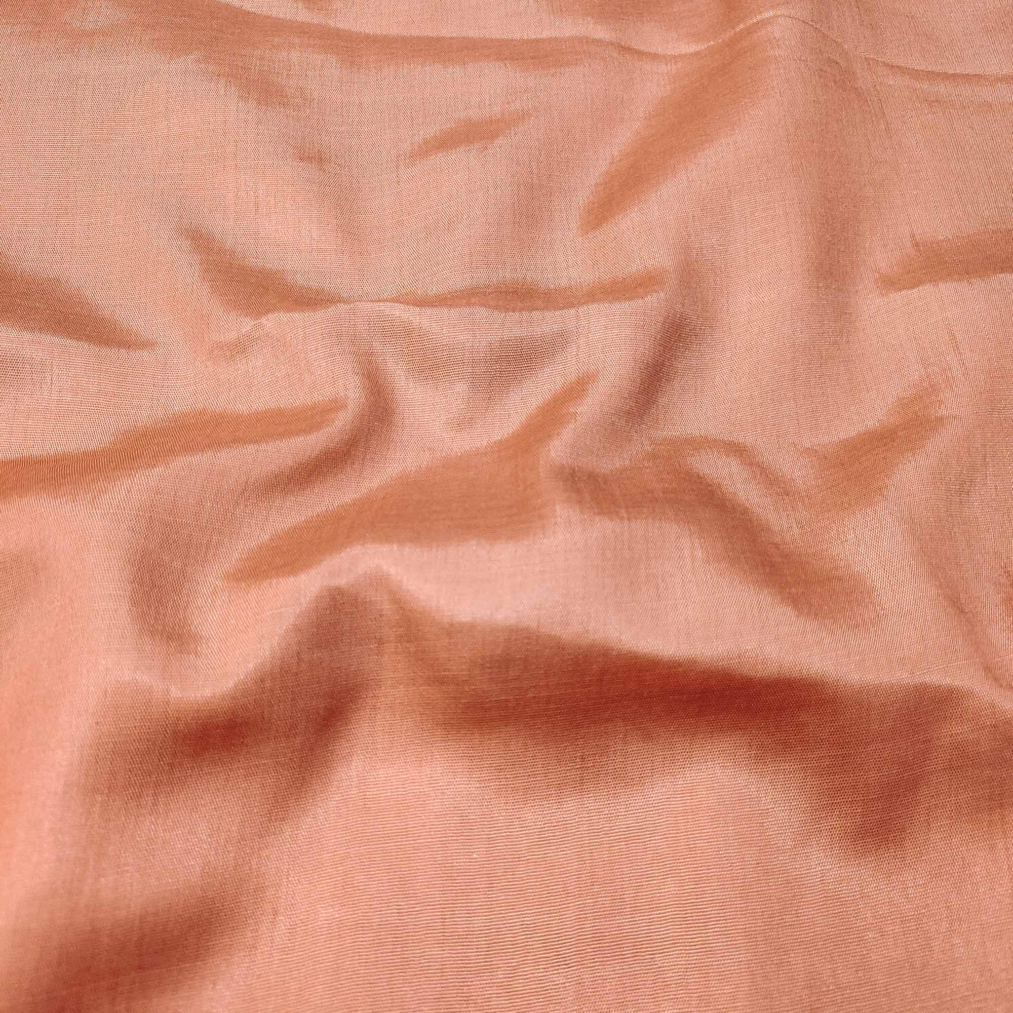 Peach Floral Printed Organza Dress Material