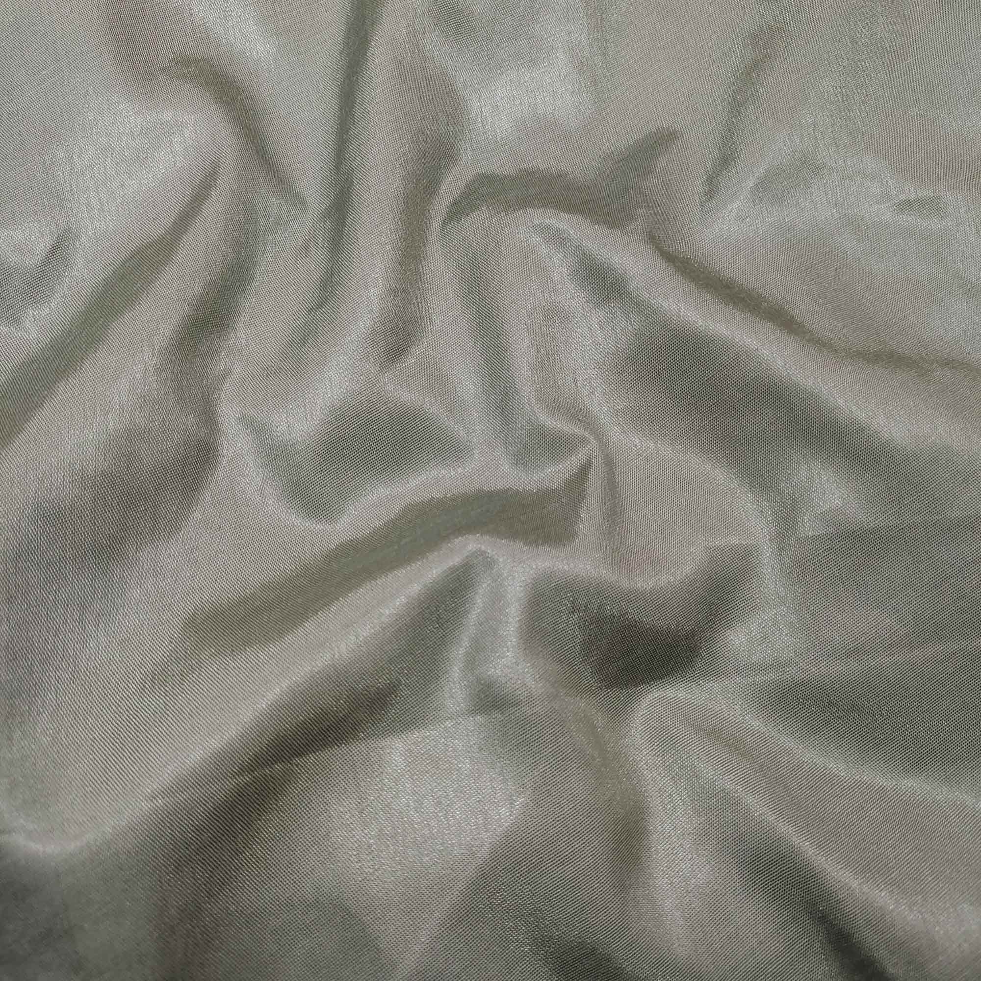 Grey Sequins Embroidered Organza Dress Material