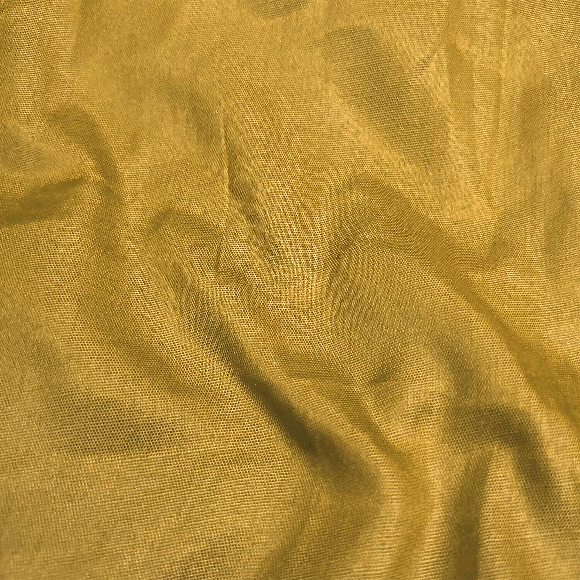 Yellow Woven Chanderi Silk Dress Material