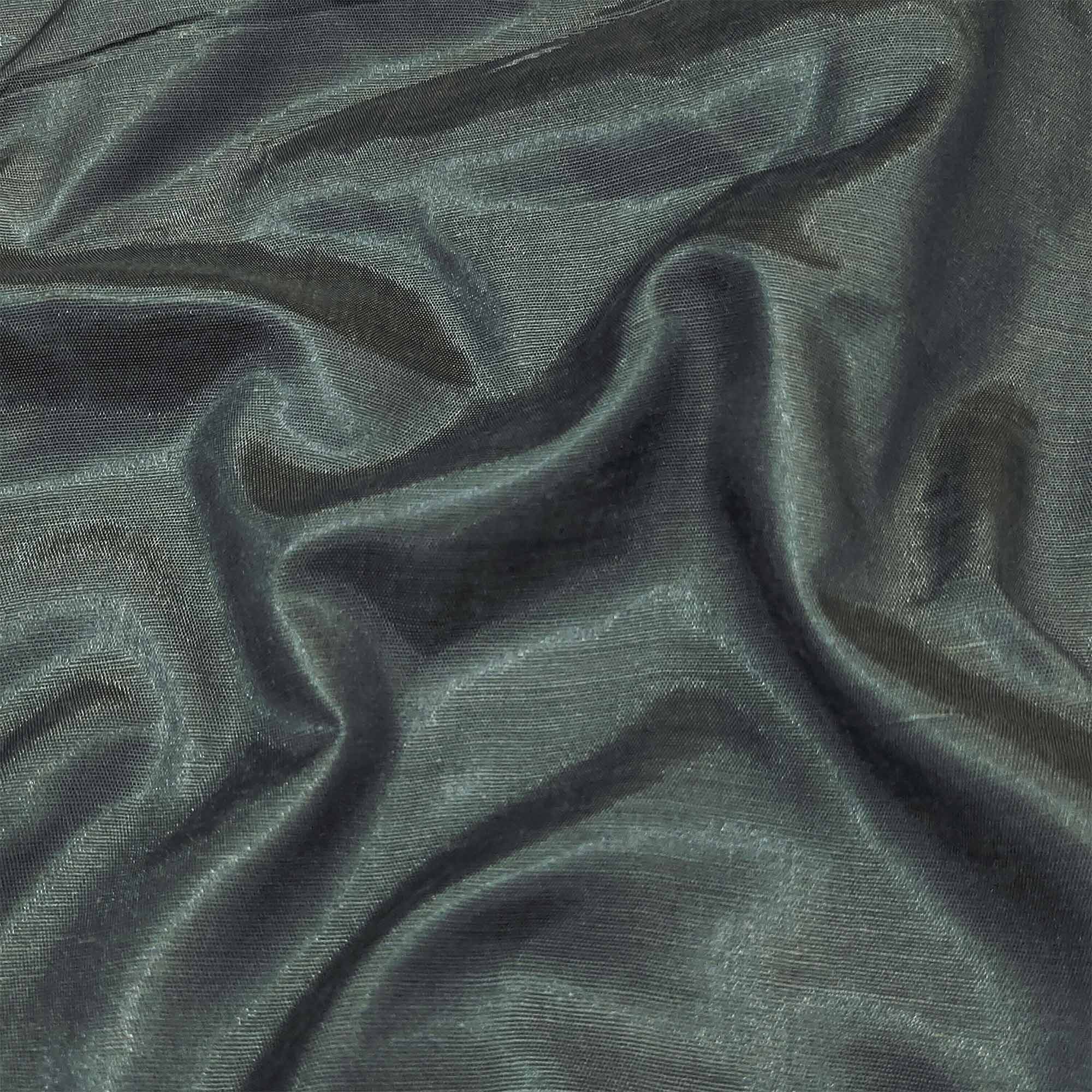 Grey Woven Chanderi Silk Dress Material