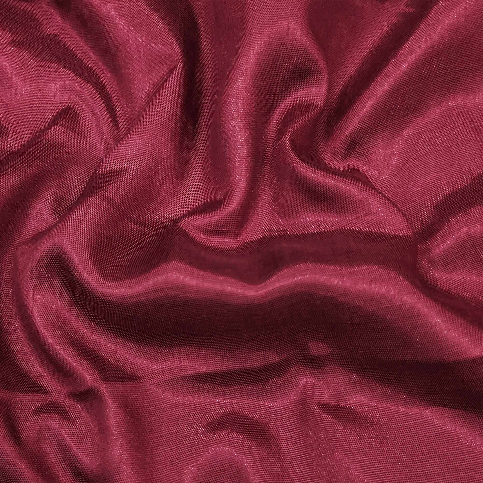 Maroon Woven Banarasi Silk Dress Material