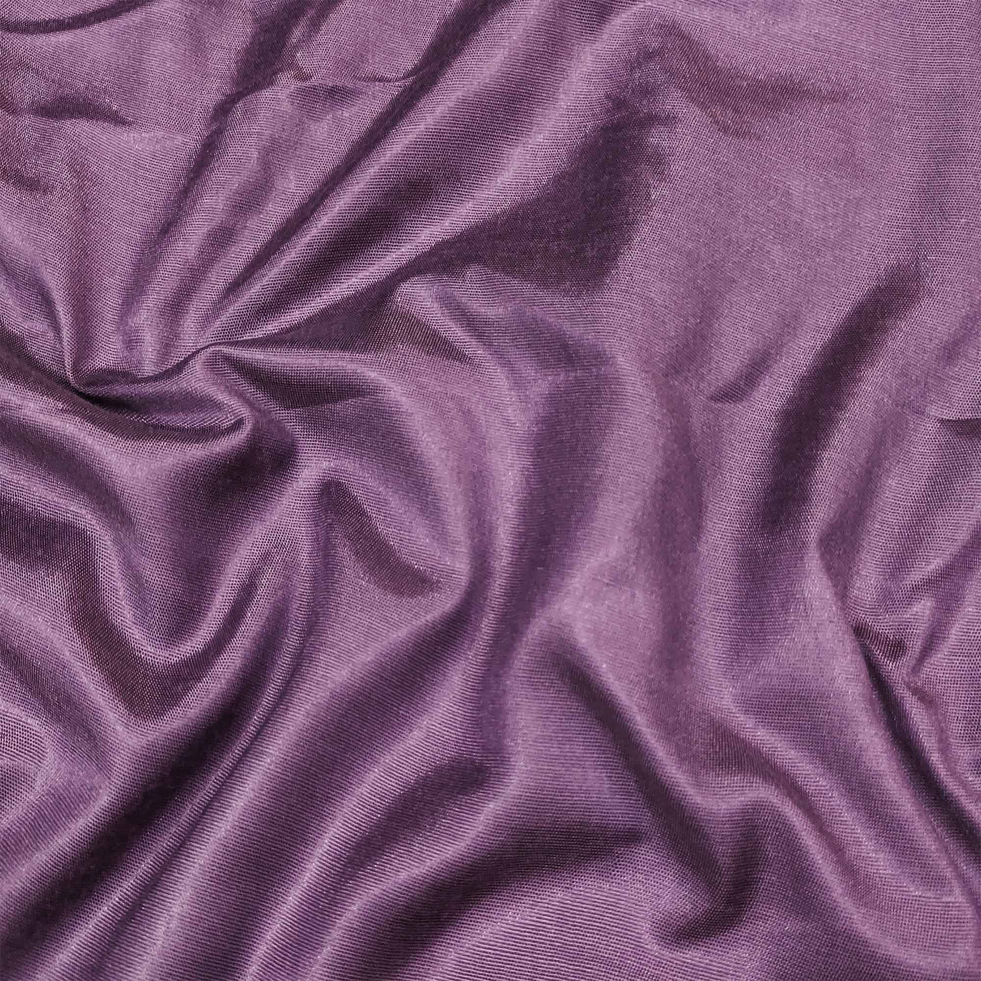 Purple Woven Banarasi Silk Dress Material