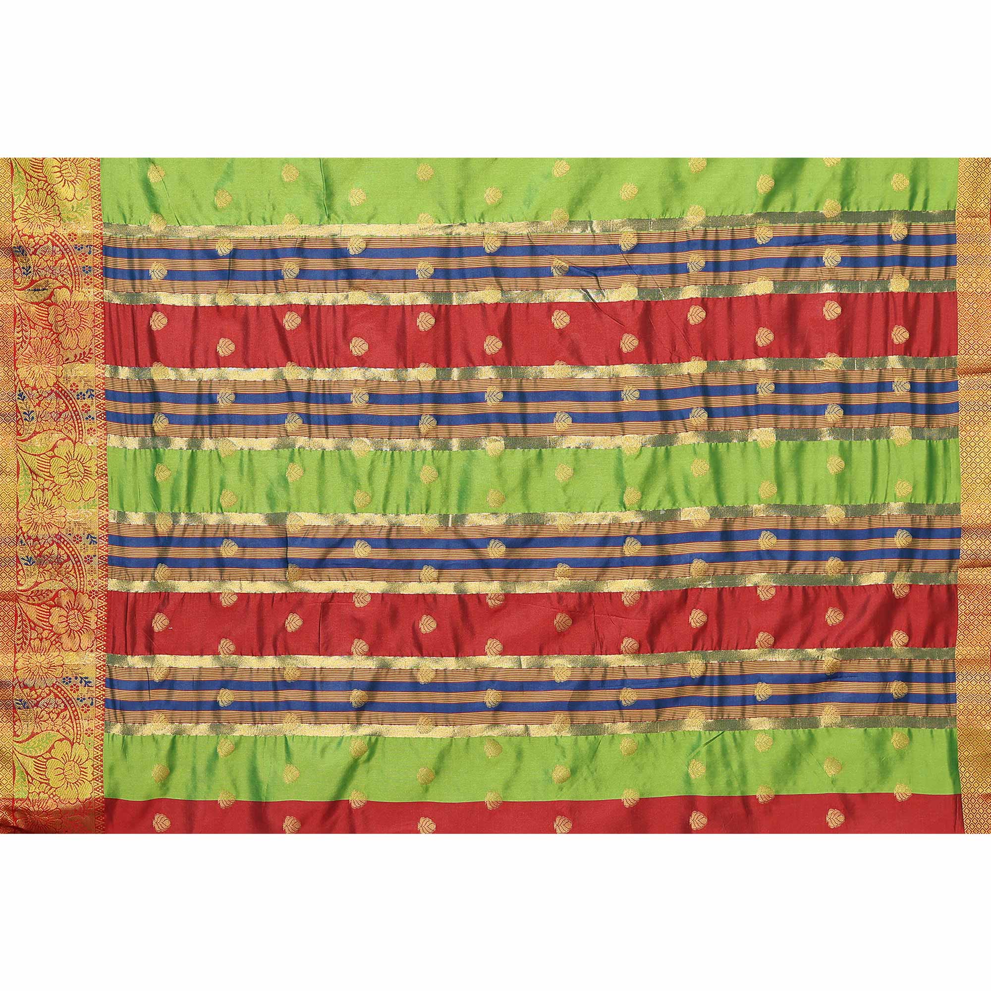Green Woven Banarasi Silk Saree