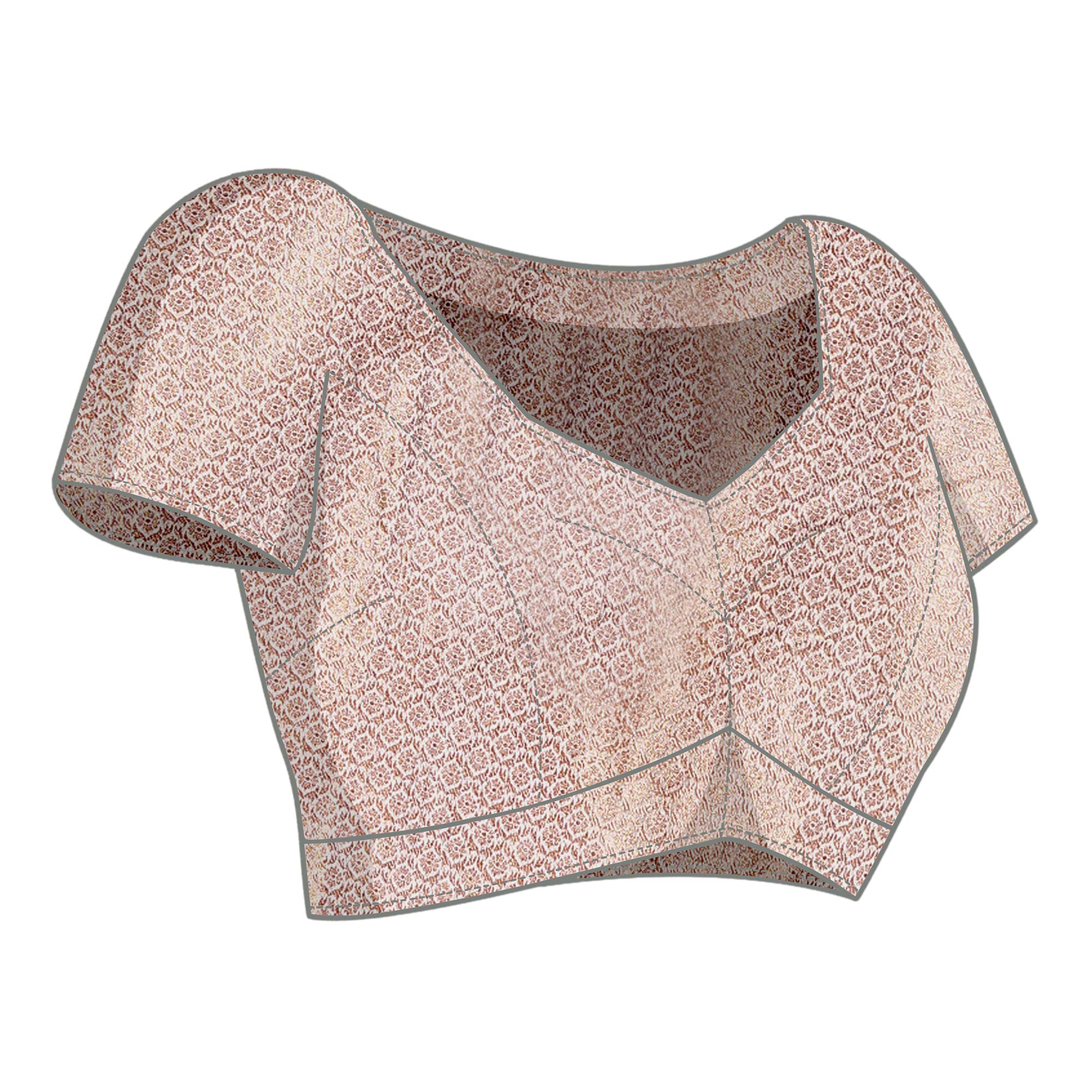 Grey Floral Woven Banarasi Silk Saree