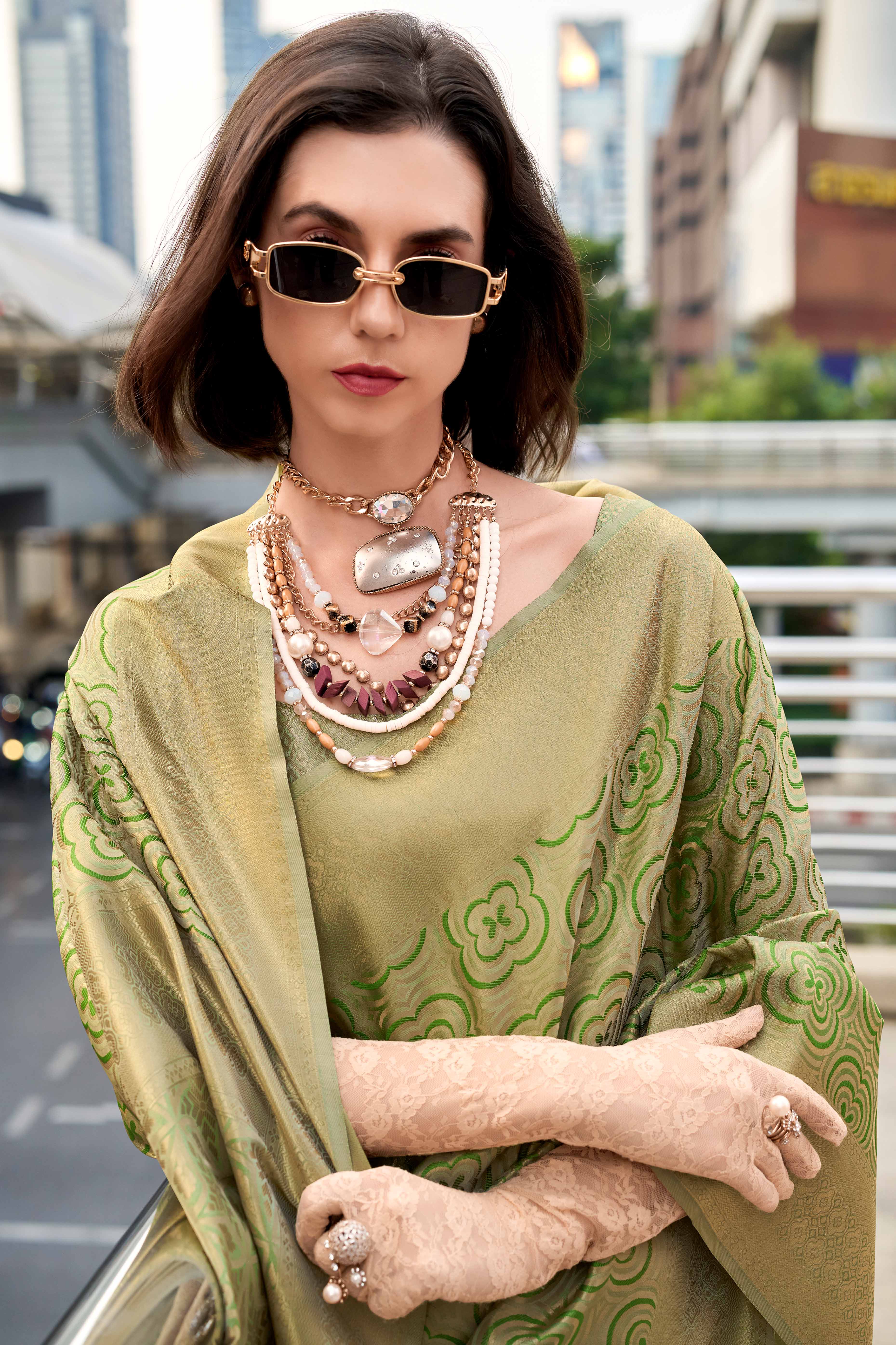 Green Zari Woven Kanjivaram Silk Saree