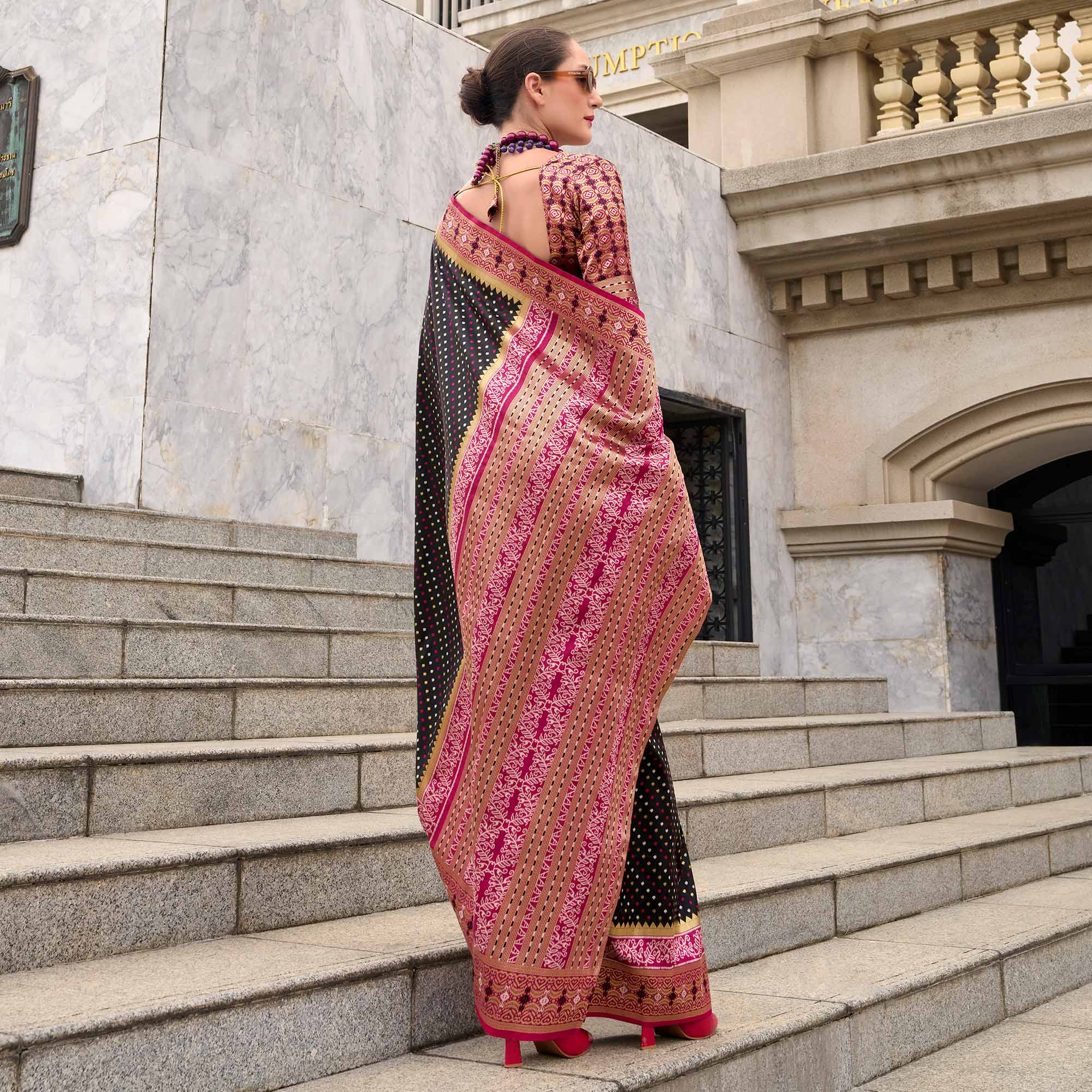 Black Zari Woven Banarasi Silk Saree