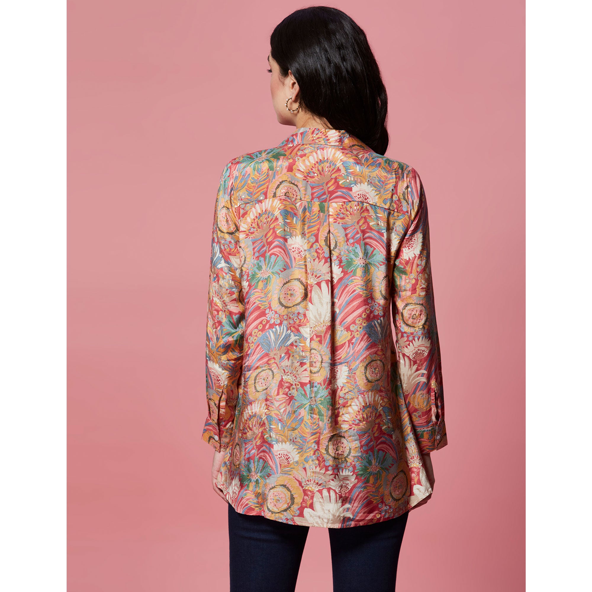 Multicolor Floral Printed Muslin Top